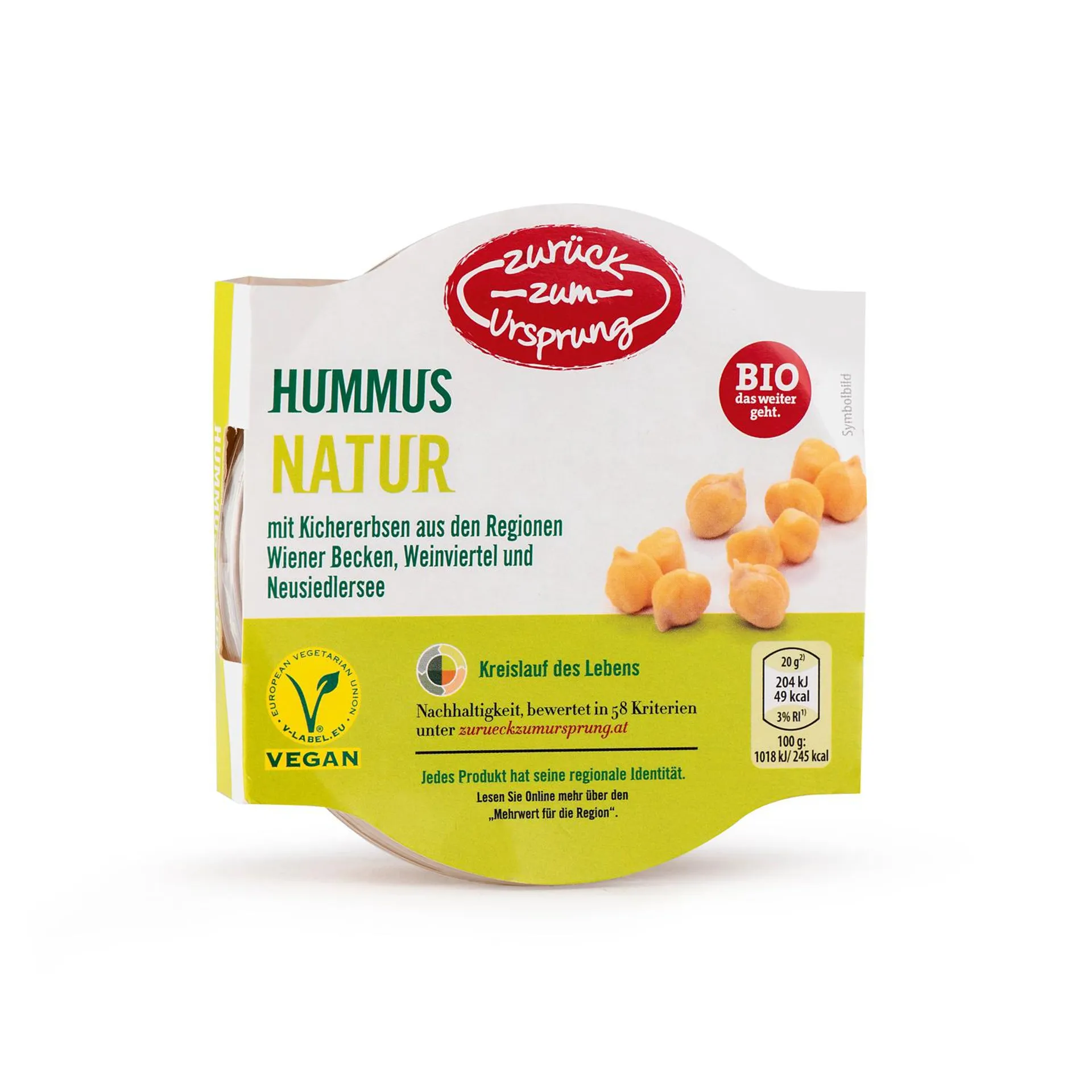 ZURÜCK ZUM URSPRUNG BIO-Hummusaufstrich, Classic