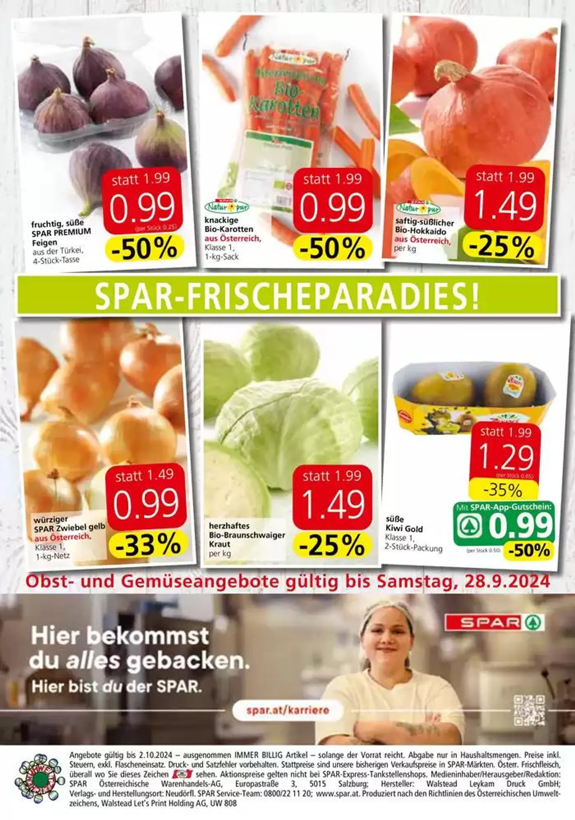 Spar flugblatt von 25. September bis 9. Oktober 2024 - Flugblätt seite  16