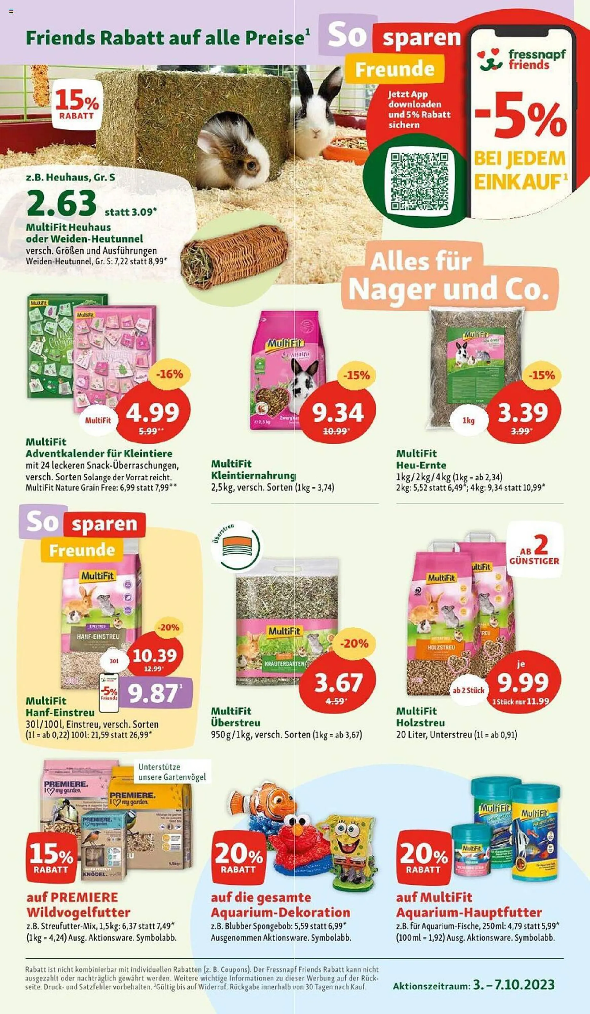 Fressnapf Flugblatt von 3. Oktober bis 7. Oktober 2023 - Flugblätt seite  7