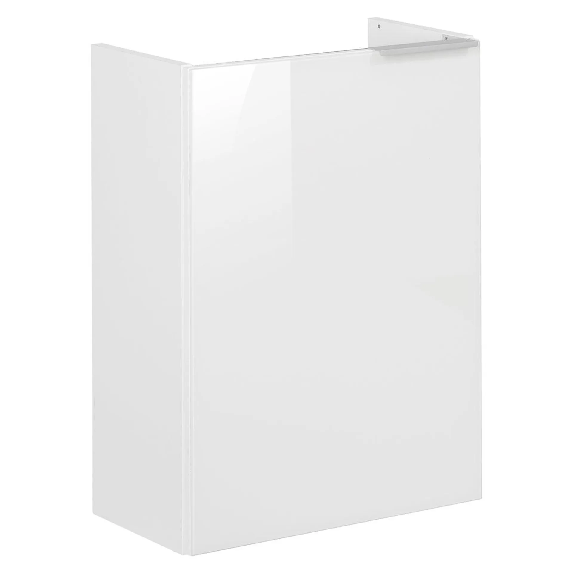 Fackelmann Gäste-WC Waschtischunterschrank links SBC 440 x 600 x 243 mm weiß/lackiertes Glas Weiß