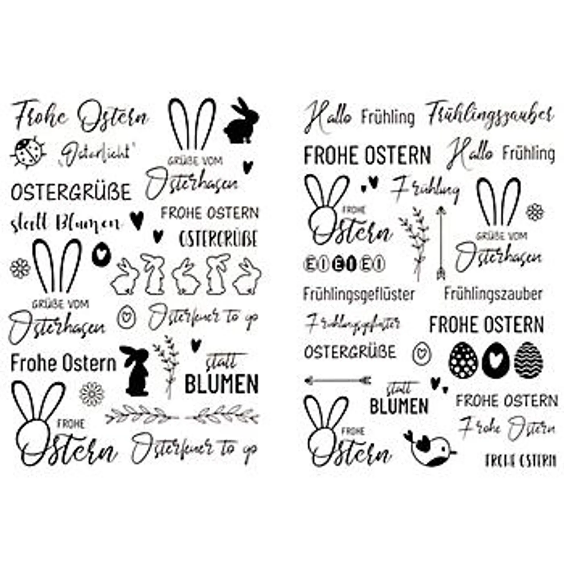 buttinette Kerzentattoos "Frühjahr & Ostern", 2 Bogen