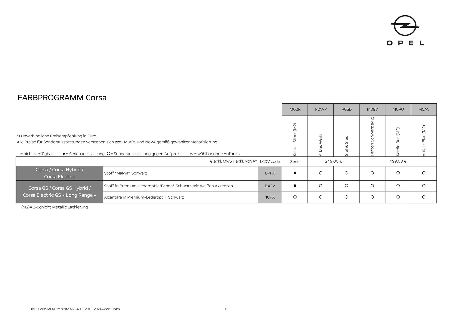 Opel Corsa Flugblatt von 16. Mai bis 15. Mai 2025 - Flugblätt seite  6