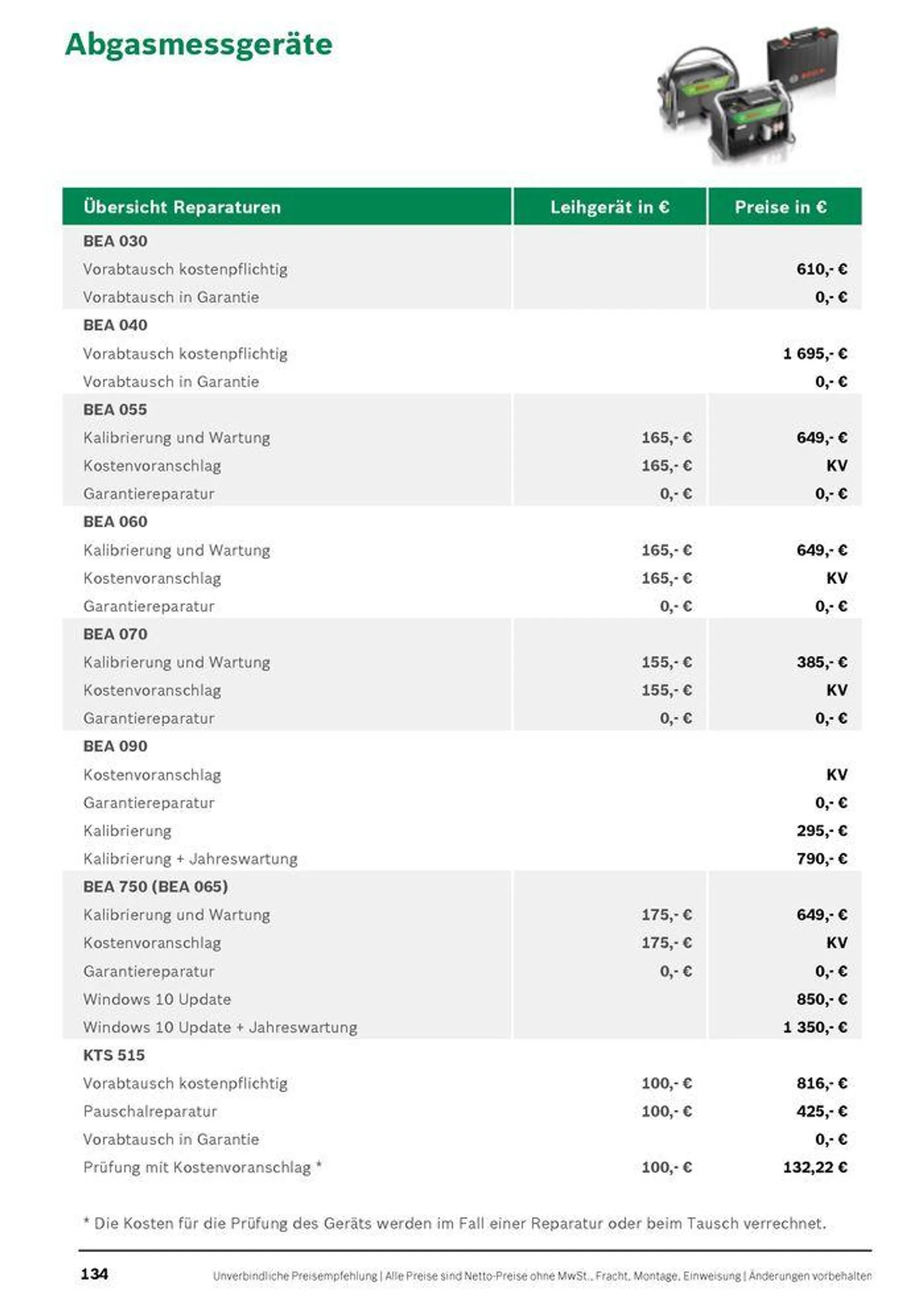 Werkstattausrüstung von Bosch - 134