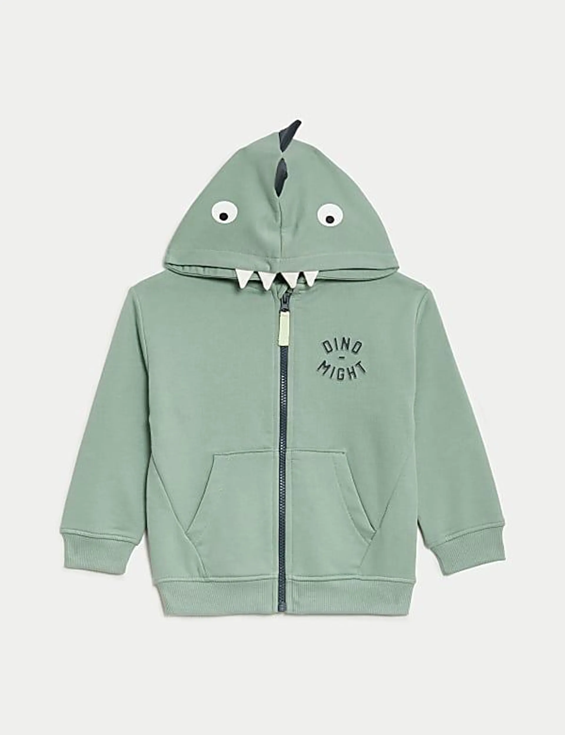 Hoodie mit hohem Baumwollanteil und Monstermotiv (2–8 J.)