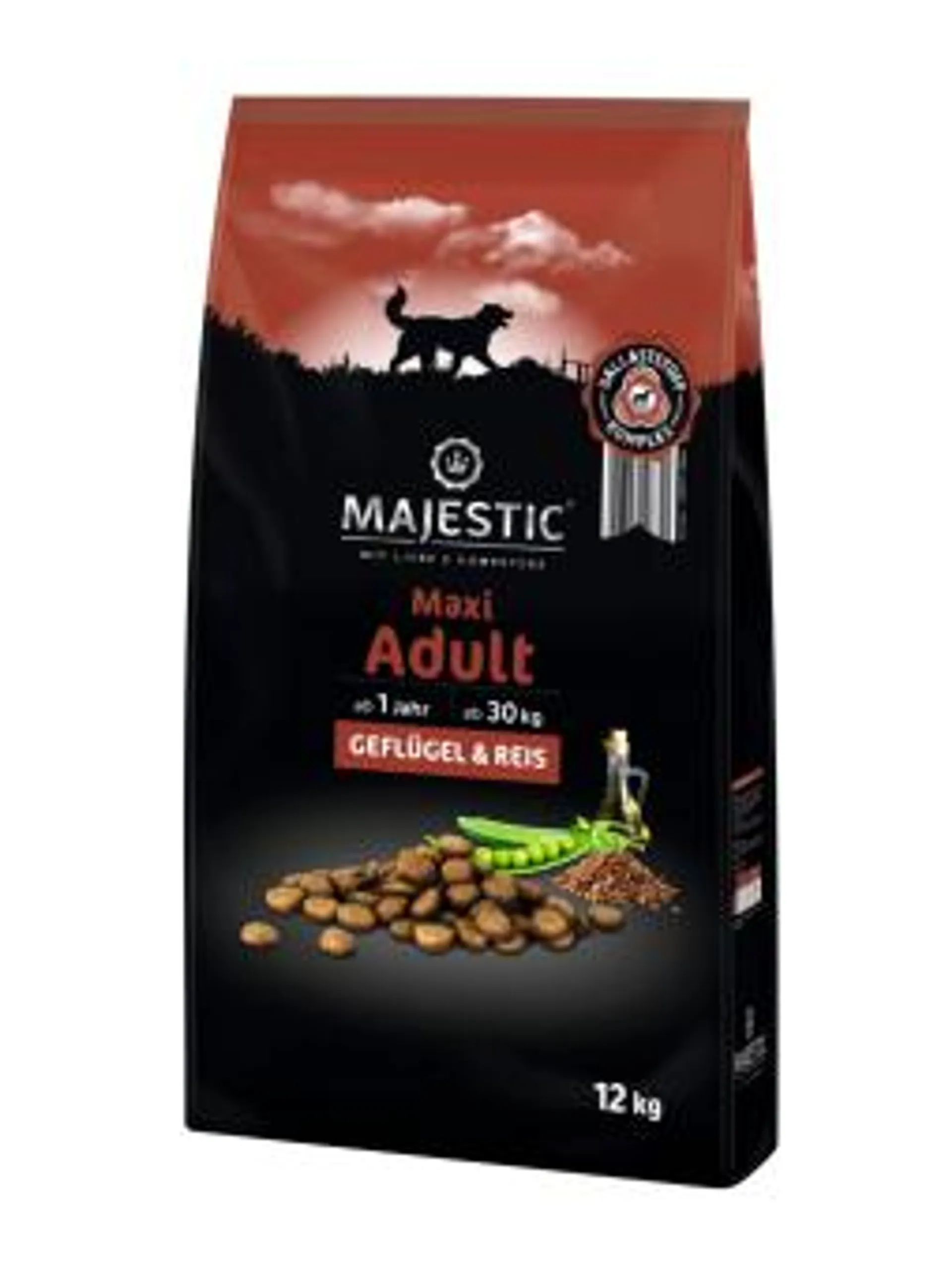 MAJESTIC Maxi Adult 12kg mit Geflügel und Reis