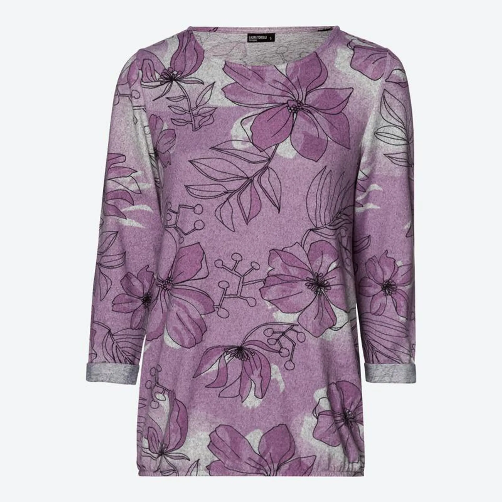 Damen-Pullover mit Ärmelumschlägen
