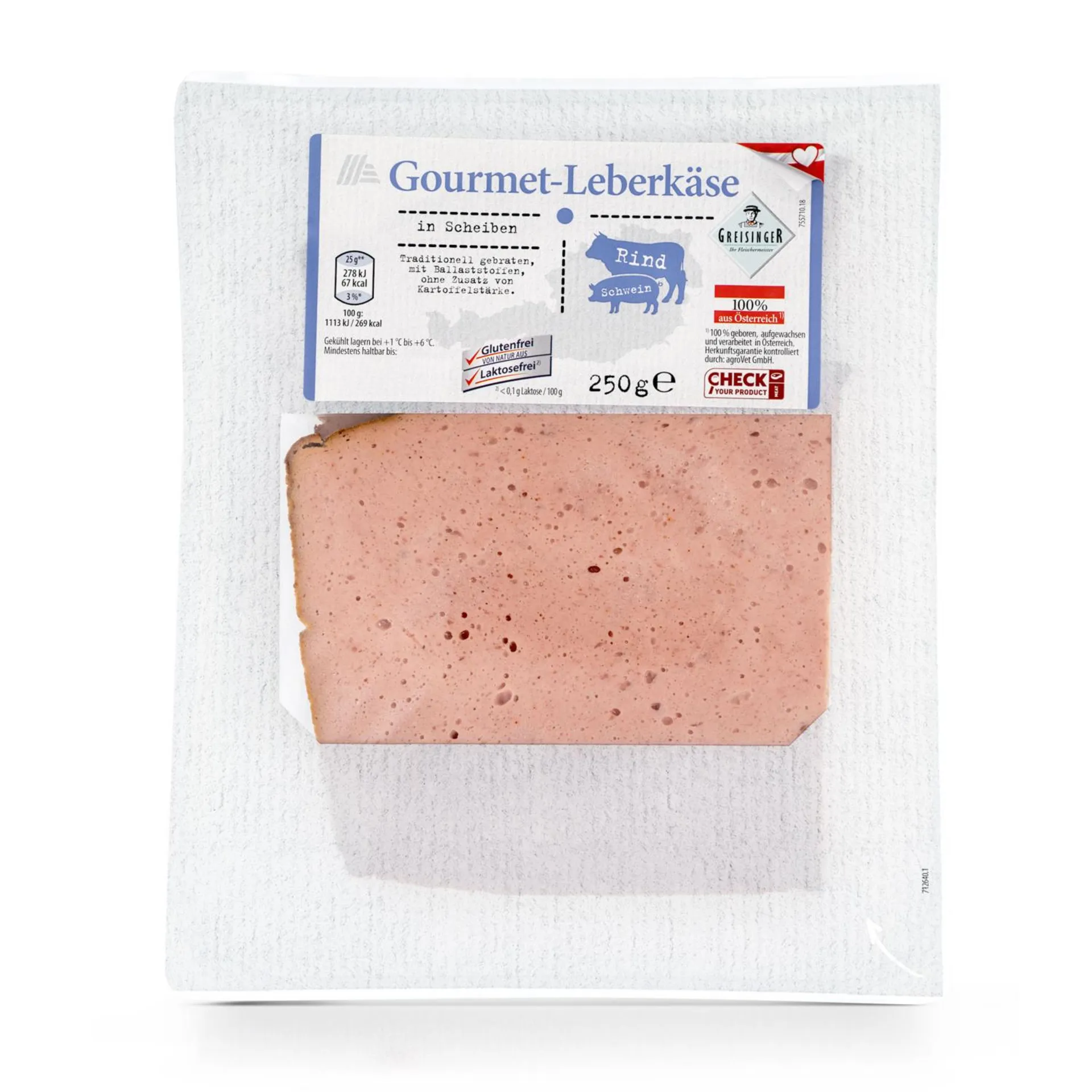 Gourmet Leberkäse, In Scheiben