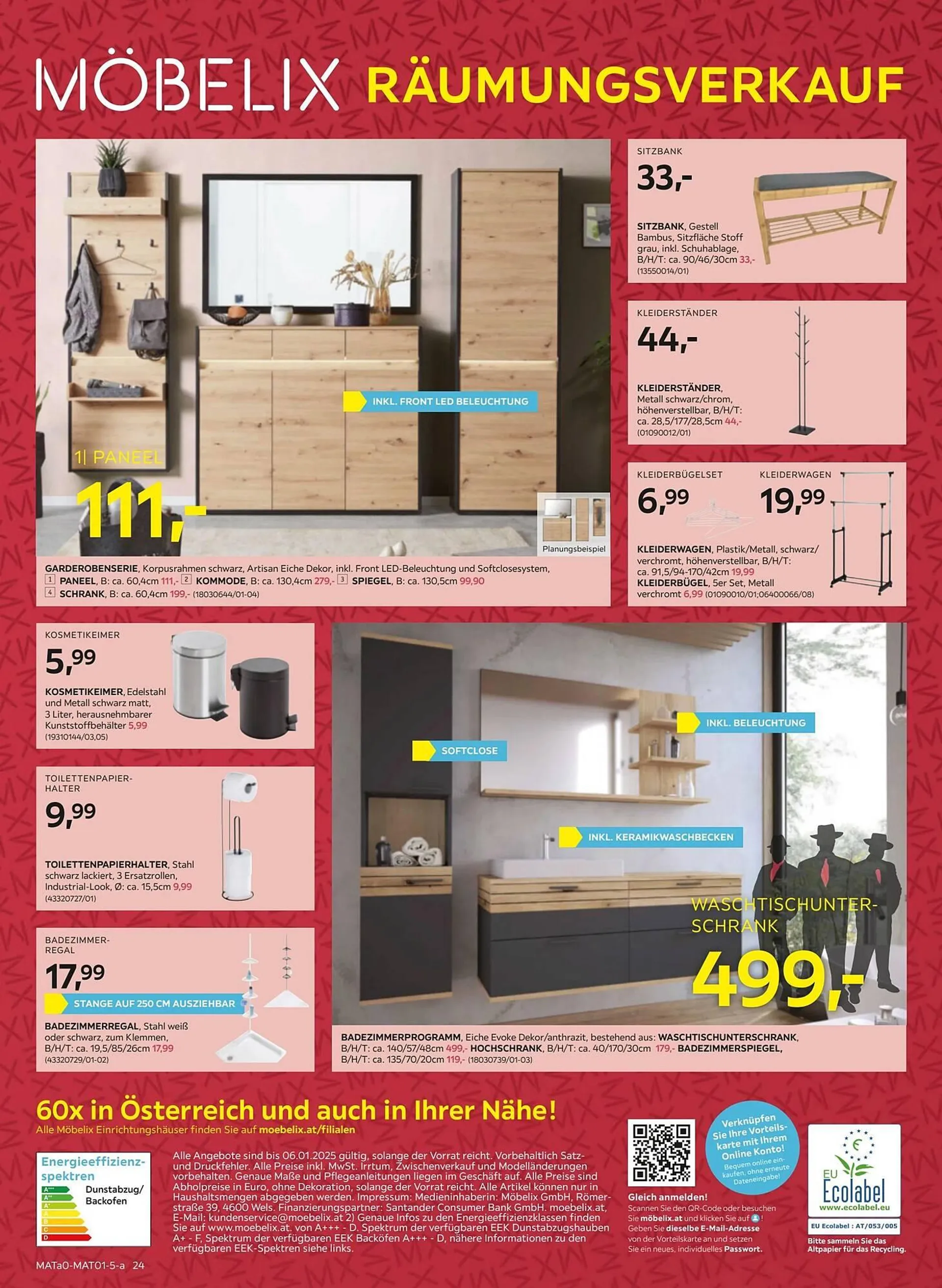 Möbelix Flugblatt von 23. Dezember bis 7. Jänner 2025 - Flugblätt seite  24