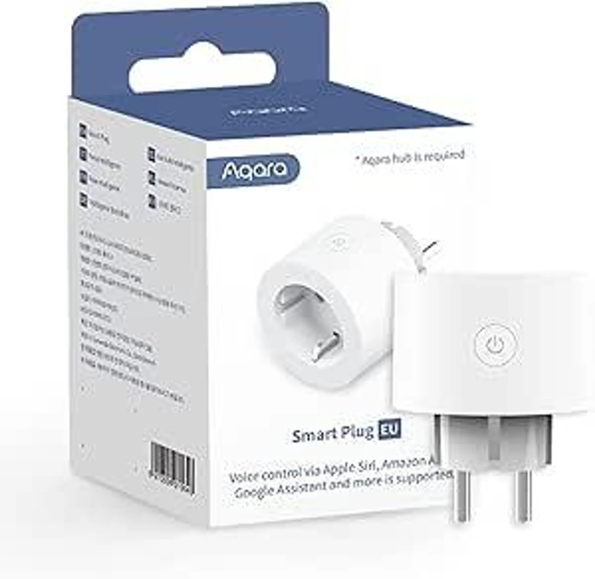 Aqara Zigbee Steckdose, Erfordert Aqara Hub, Smarte Steckdose mit Strommessung, Programmierung, Timer-Modus und Sprachsteuerung, Funktioniert mit HomeKit, Alexa, Google Assistant und SmartThings