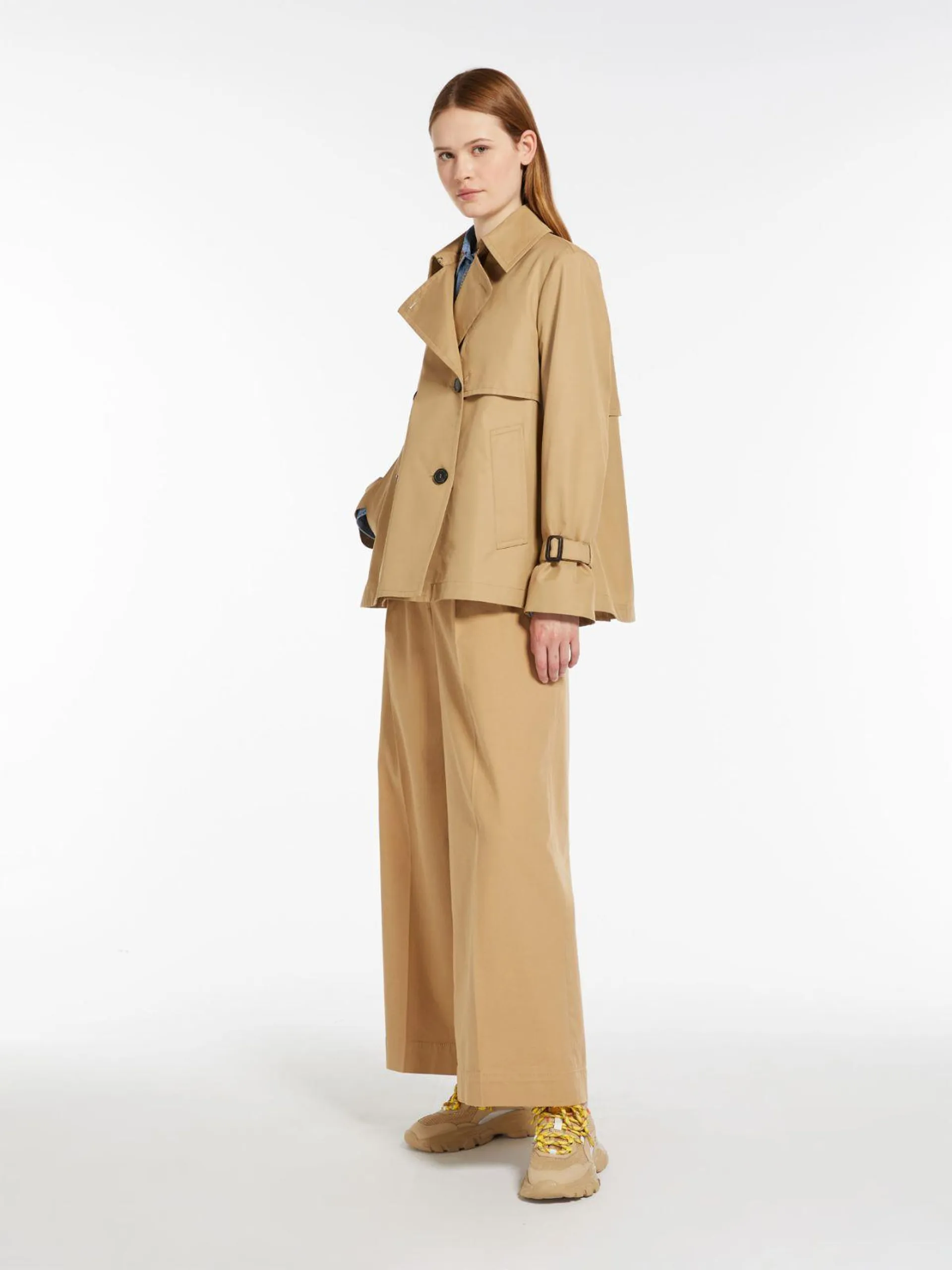 Trenchcoat aus wasserabweisendem Gabardine