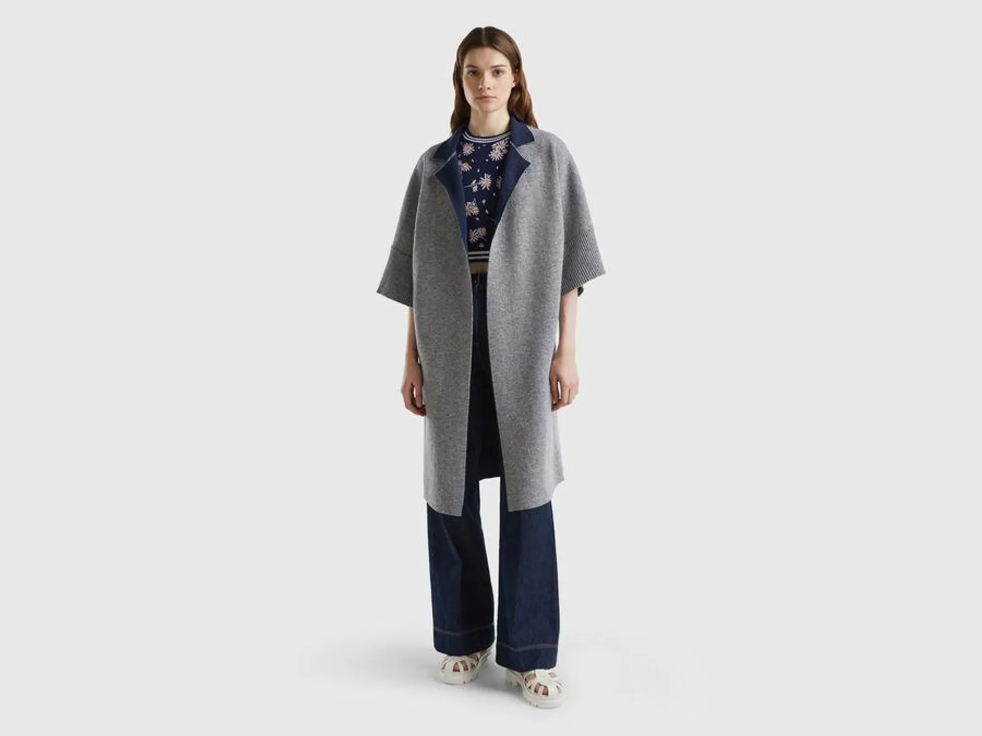 Reversible open coat