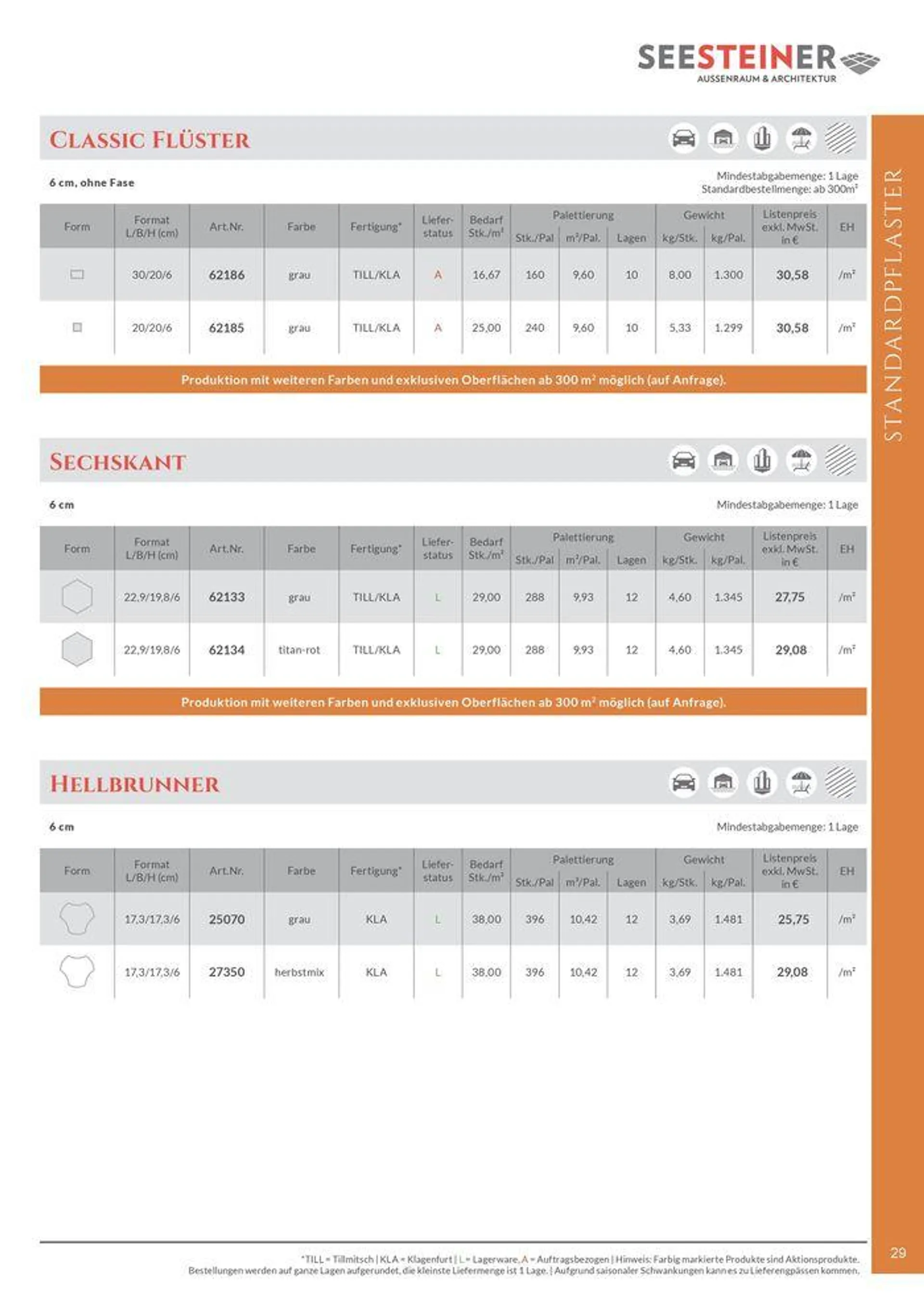 Preis Liste 2024 von 31. Mai bis 31. Dezember 2024 - Flugblätt seite  31