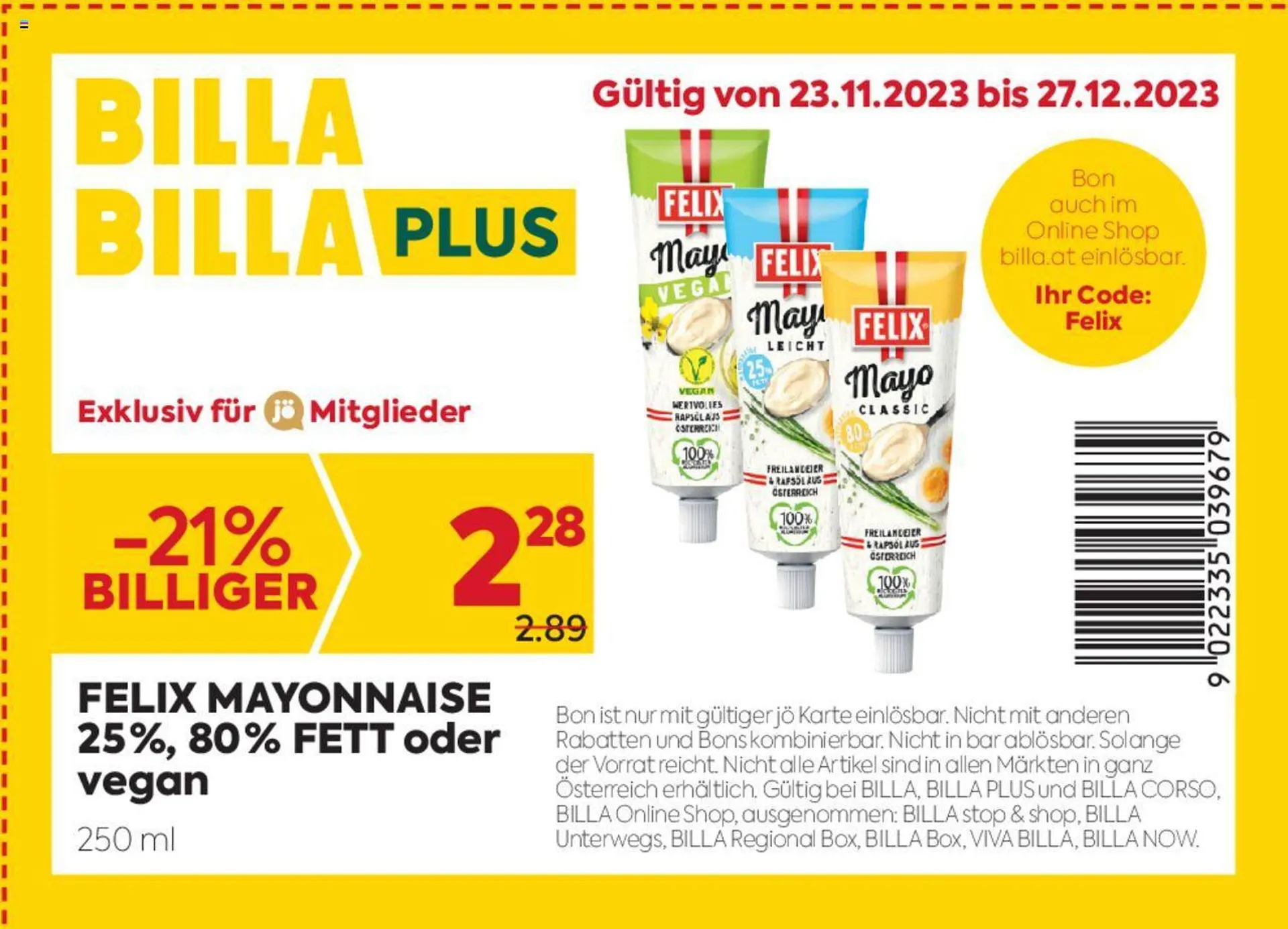 Billa Flugblatt von 23. November bis 27. Dezember 2023 - Flugblätt seite  5