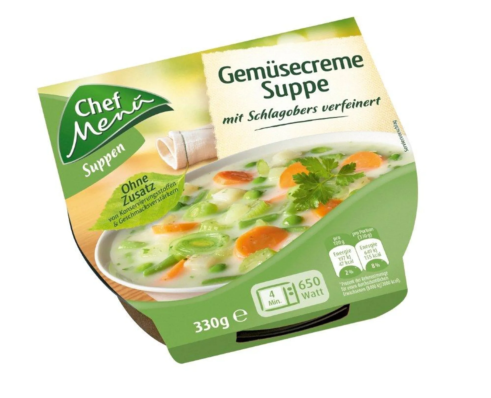 Chef Menü Gemüsecremesuppe