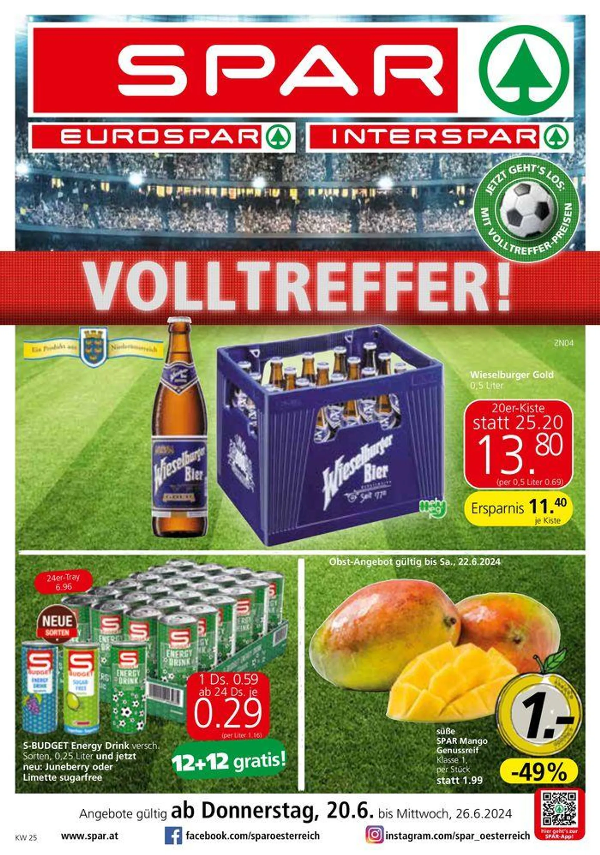 Spar flugblatt von 19. Juni bis 3. Juli 2024 - Flugblätt seite  1