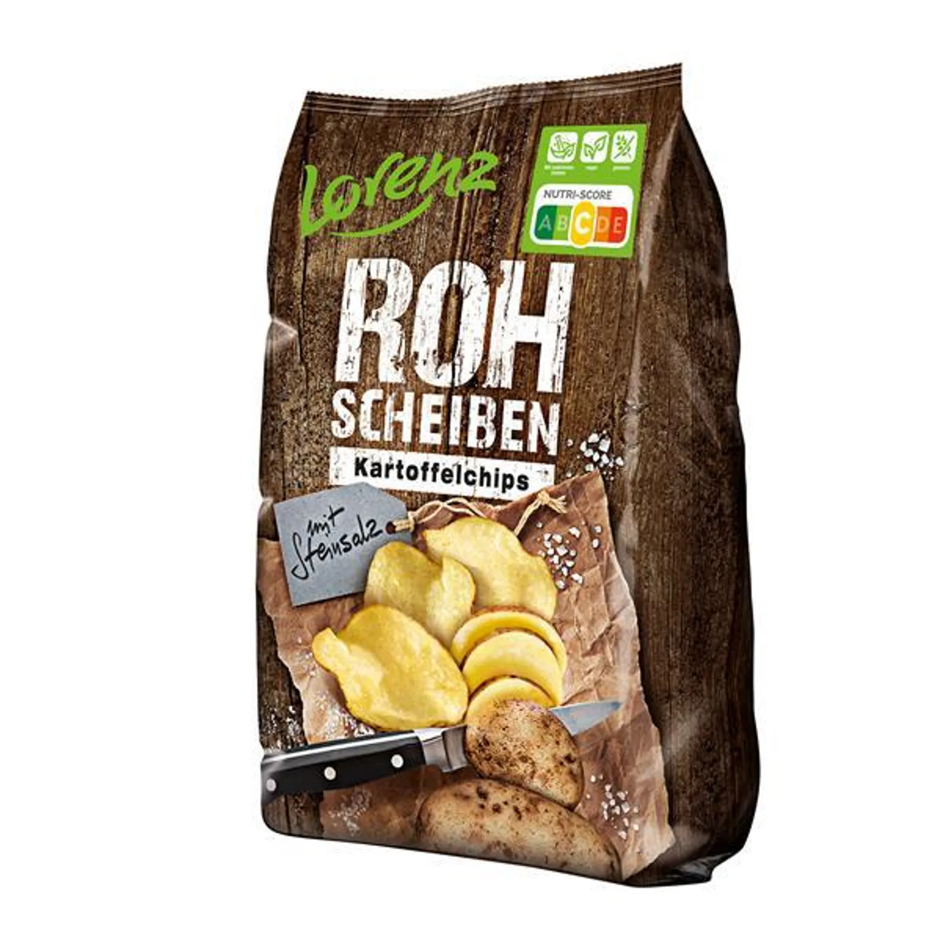 Lorenz Rohscheiben Chips mit Steinsalz