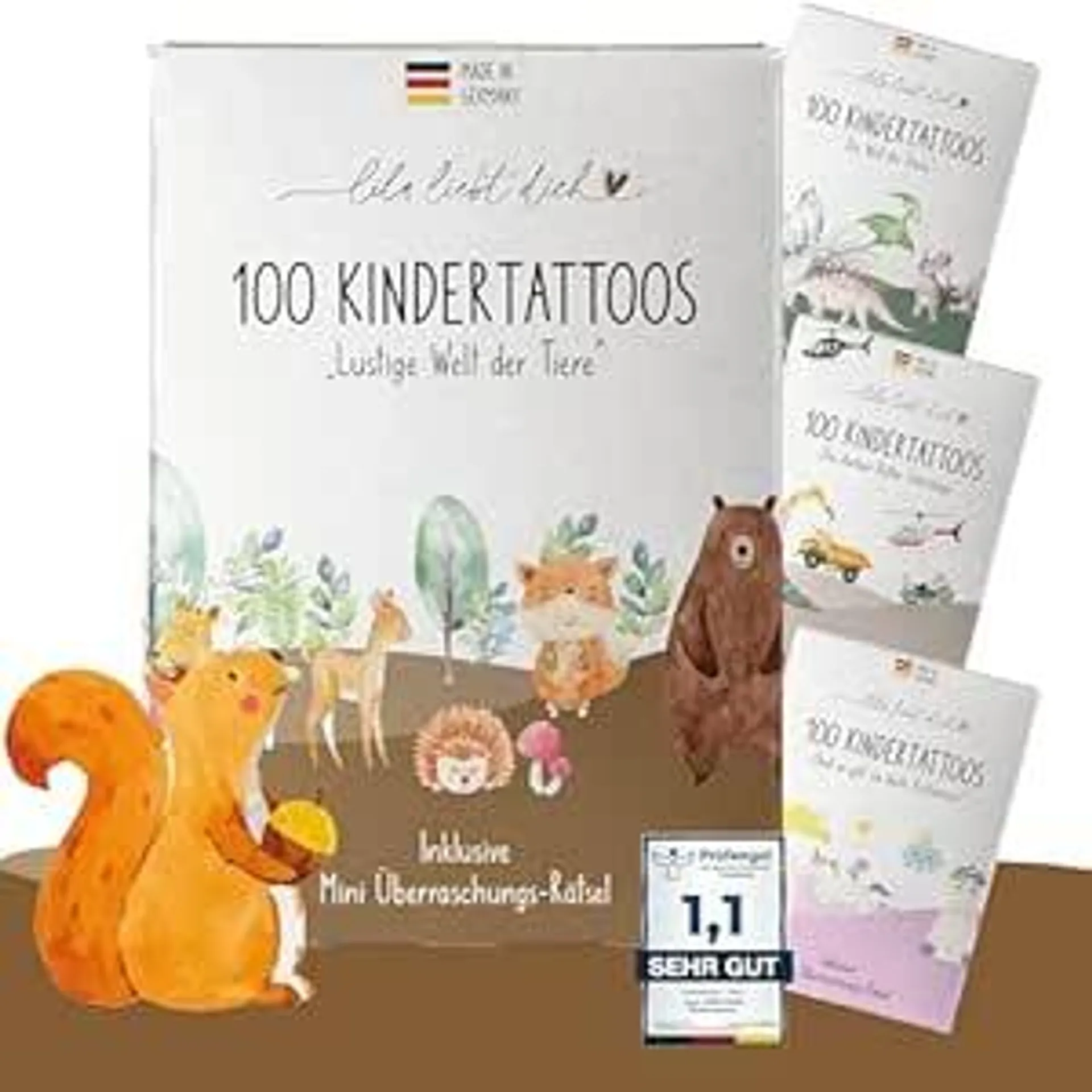 lila liebt dich® 100 angesagte Tattoo Kinder Motive mit Tieren // Kindertattoos hautfreundlich & getestet // Kinder Tattoo Mädchen & Jungs Made in Germany // Schonende Tattoos Kinder hautfreundlich