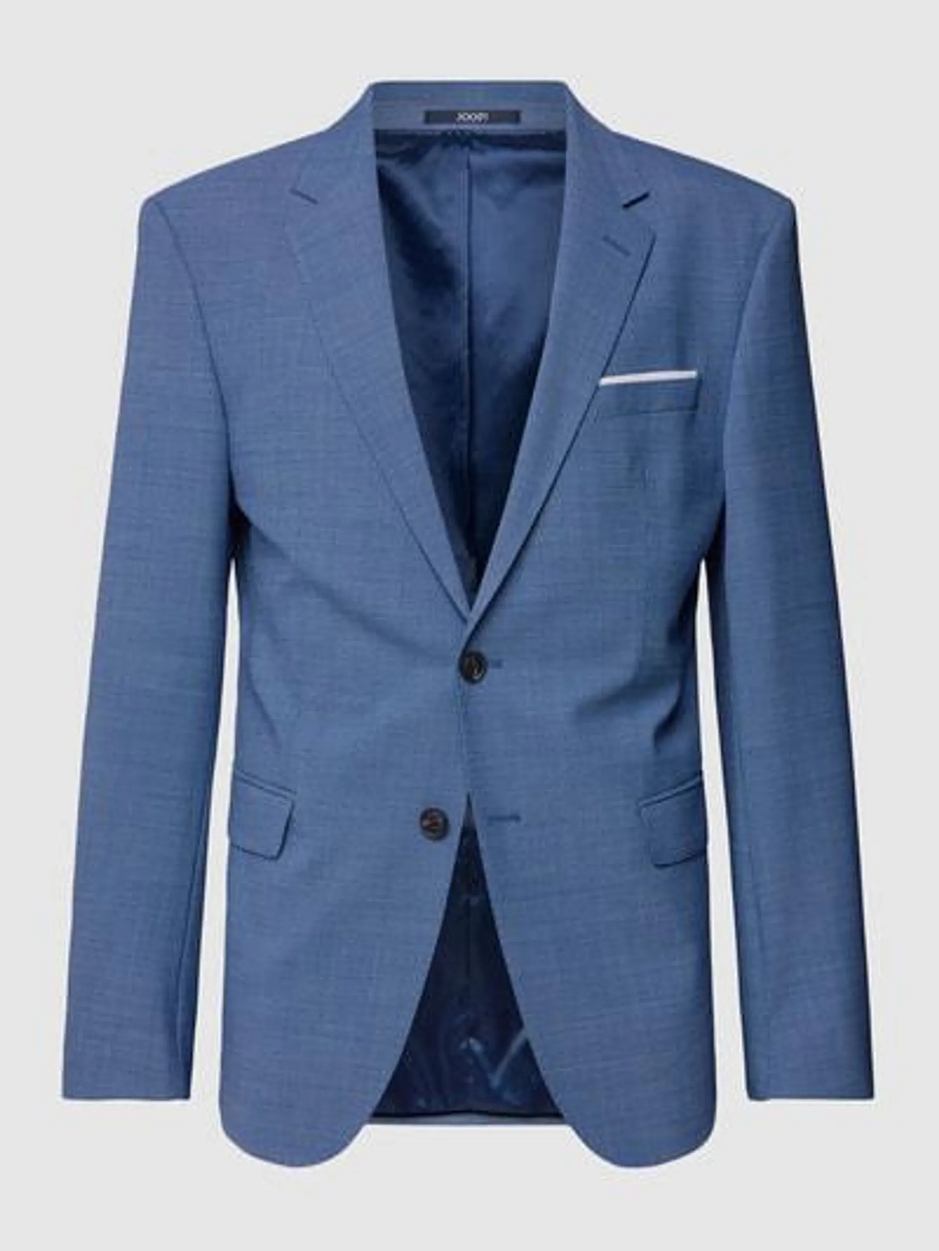 Slim Fit 2-Knopf-Sakko mit Applikation Modell 'Herby' in blau