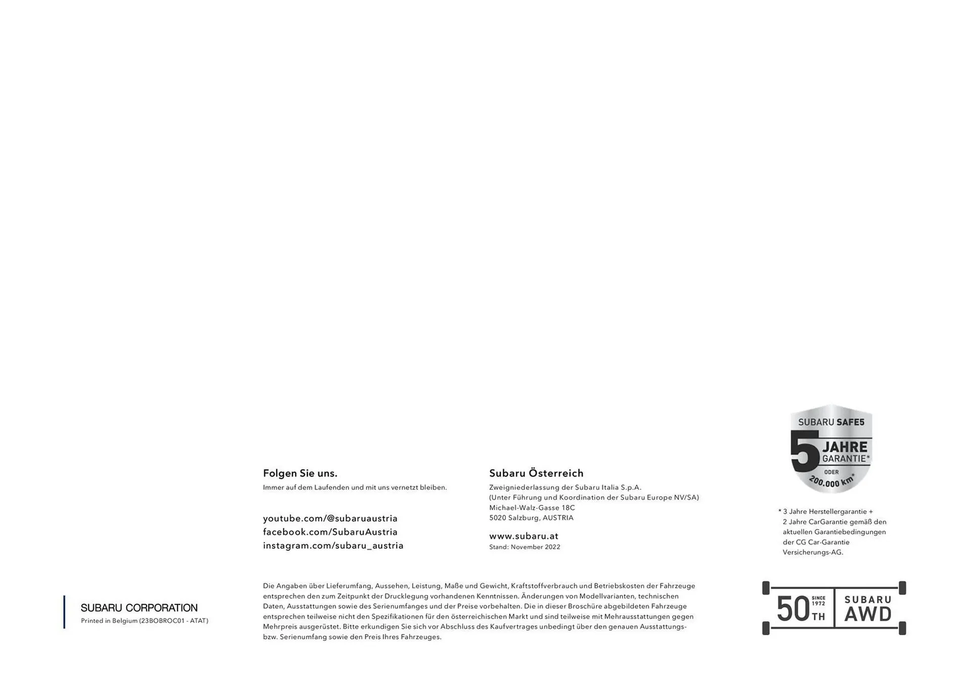 Subaru Outback Flugblatt von 3. November bis 3. November 2024 - Flugblätt seite  16