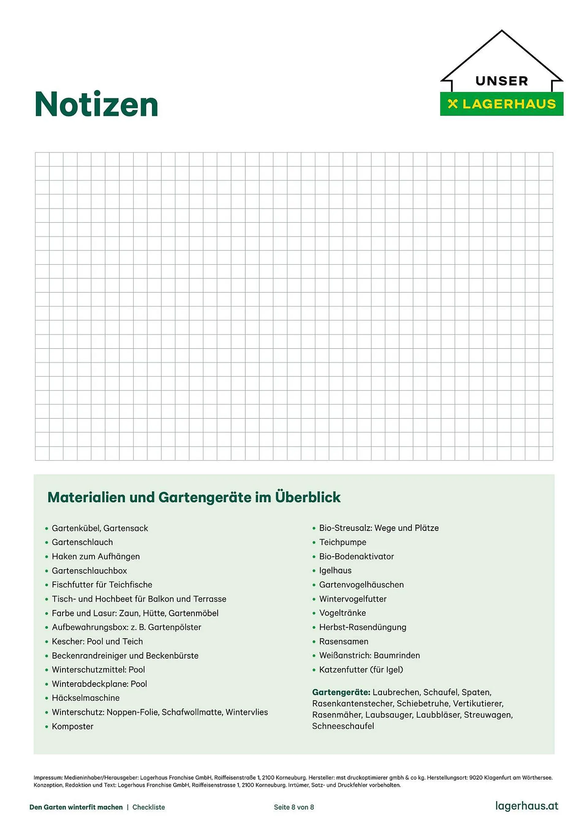 Lagerhaus Flugblatt von 27. September bis 30. Dezember 2023 - Flugblätt seite  8