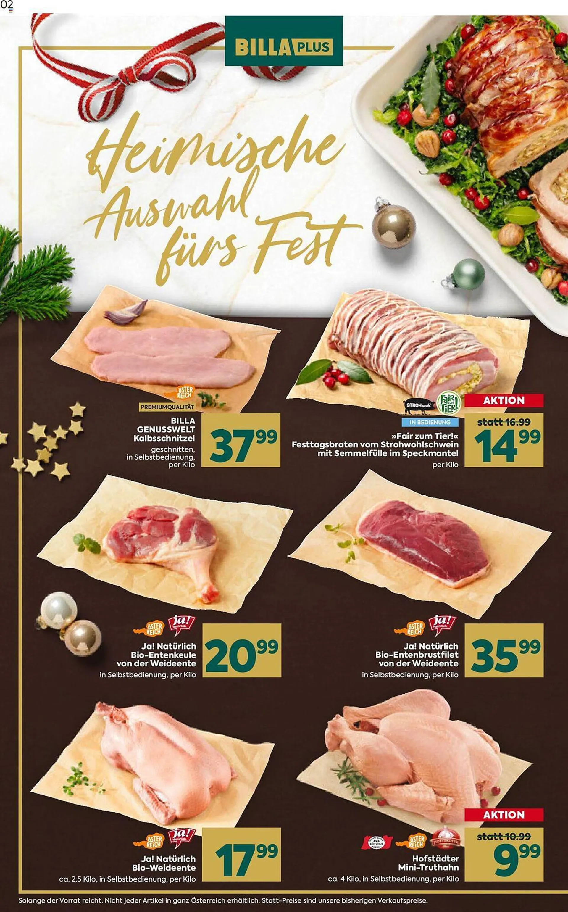 Billa Flugblatt von 30. November bis 23. Dezember 2023 - Flugblätt seite  2