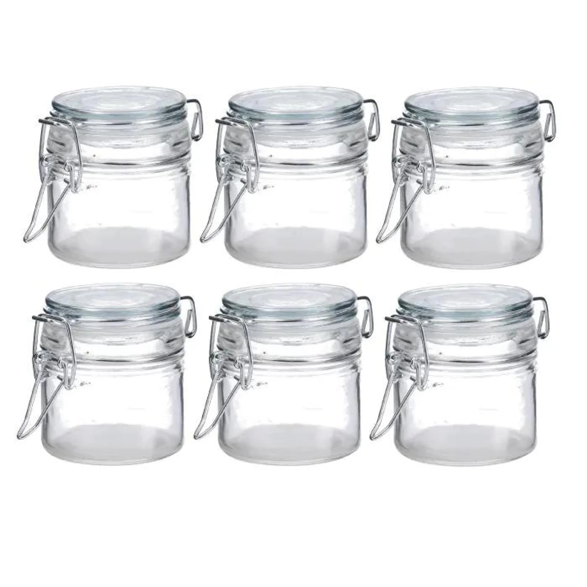 6er Set Vorratsglas mit Bügelverschluss, 80 ml