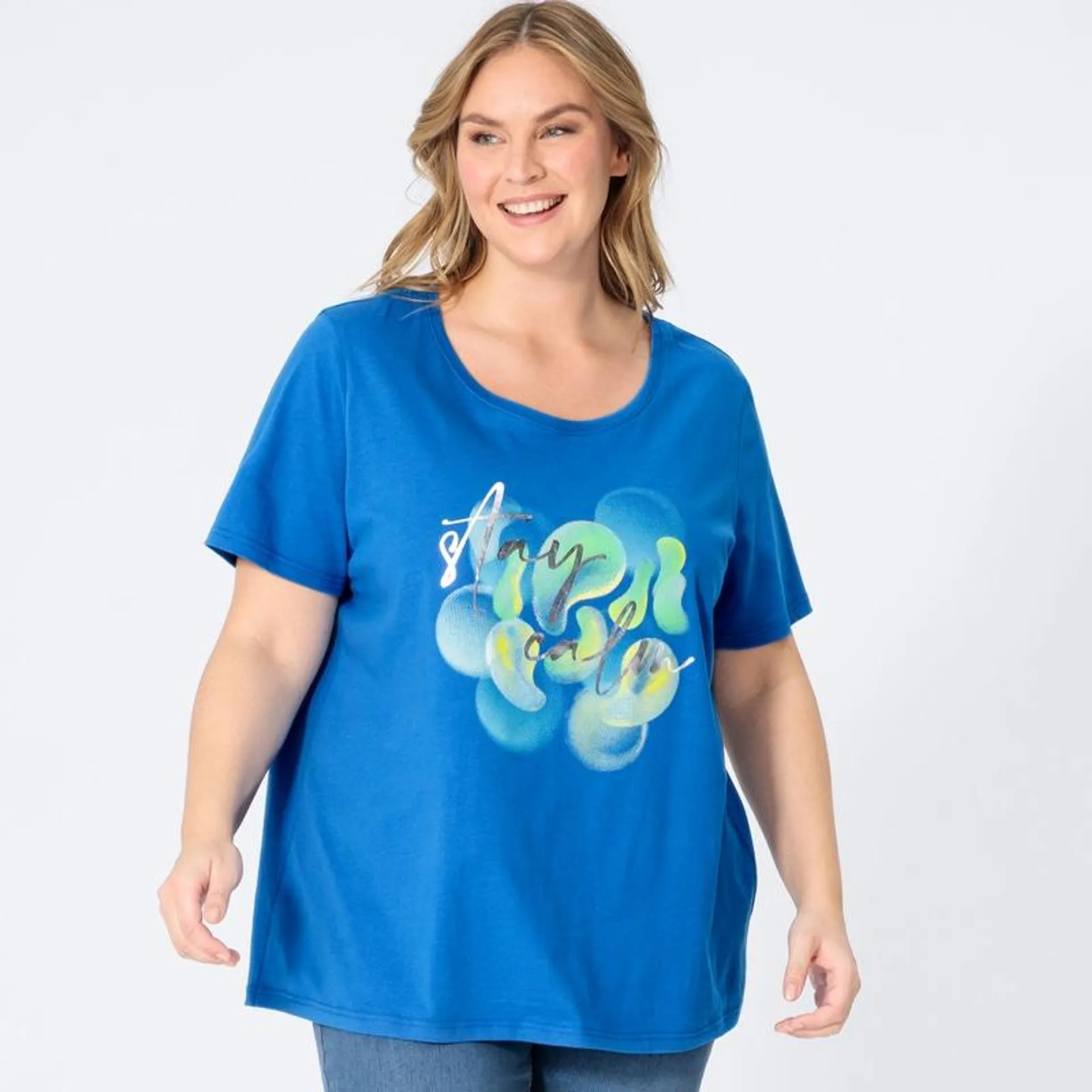 Damen-T-Shirt mit Print, große Größen