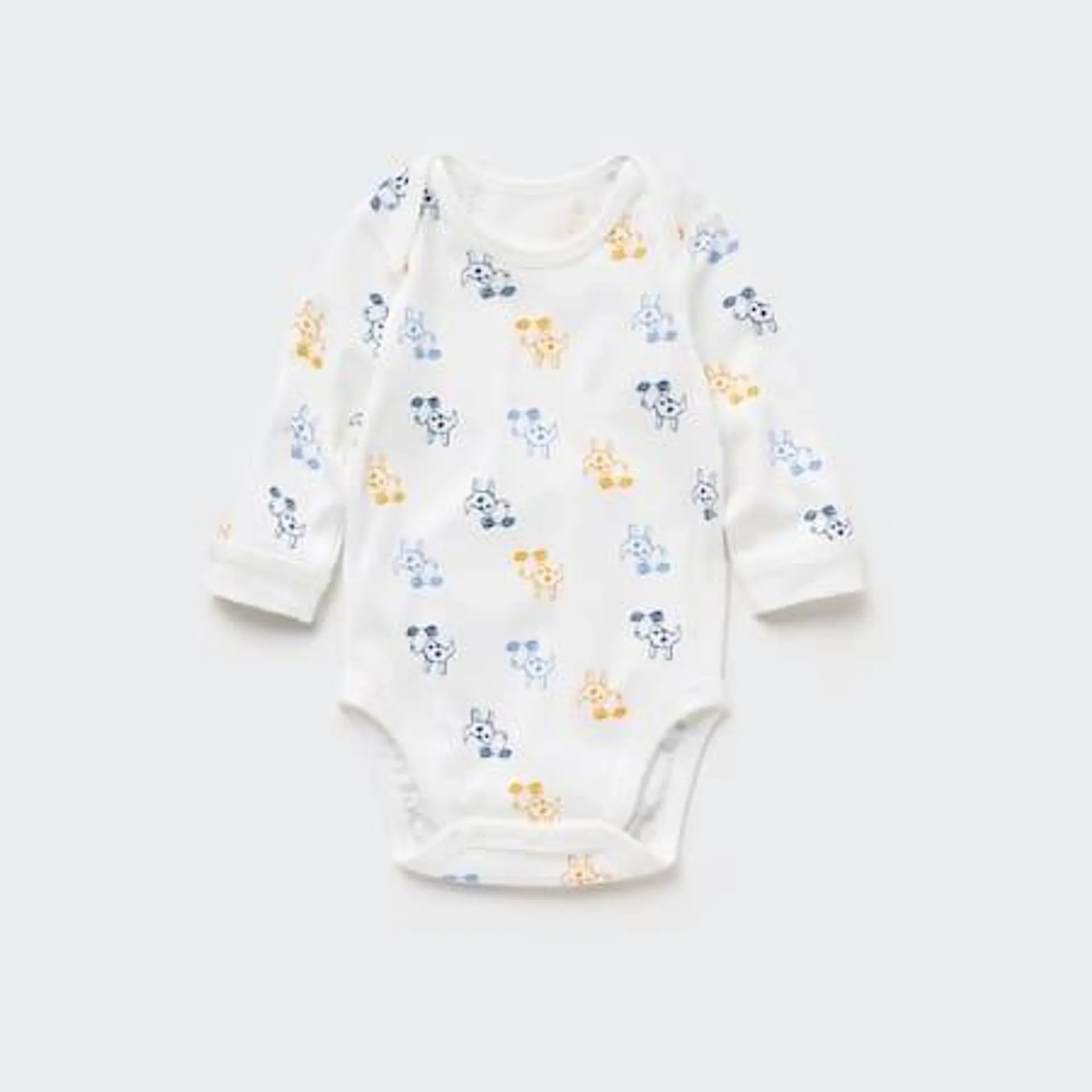 Newborn Joy of Print Ribbed Long Sleeved Bodysuit