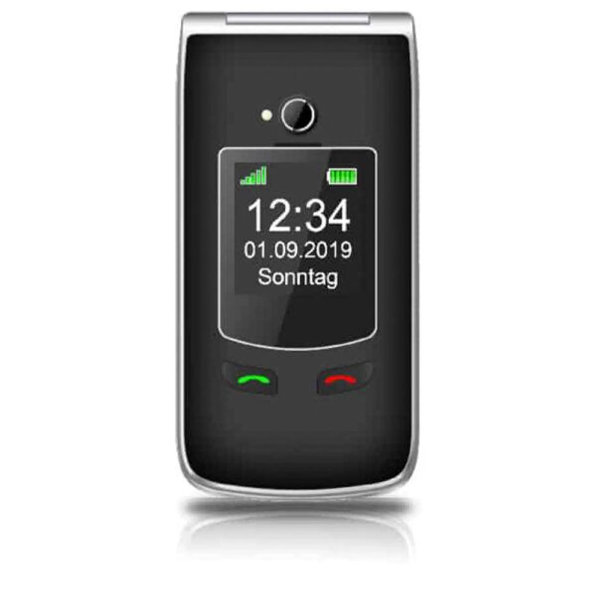 Bea-fon SL595 Plus – Mobiltelefon – 3 MP – Schwarz / Silber