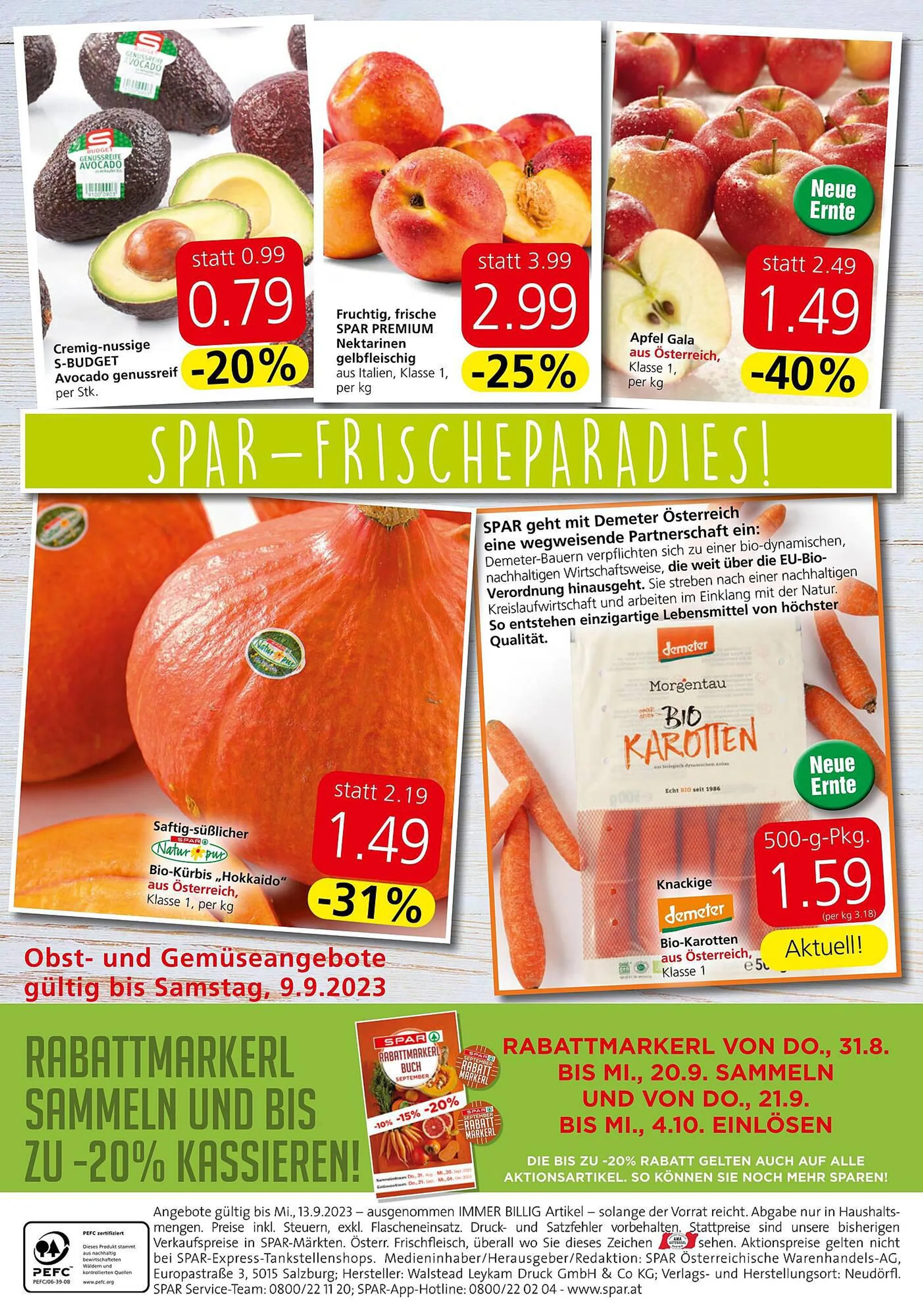 Spar Flugblatt von 7. September bis 13. September 2023 - Flugblätt seite  16
