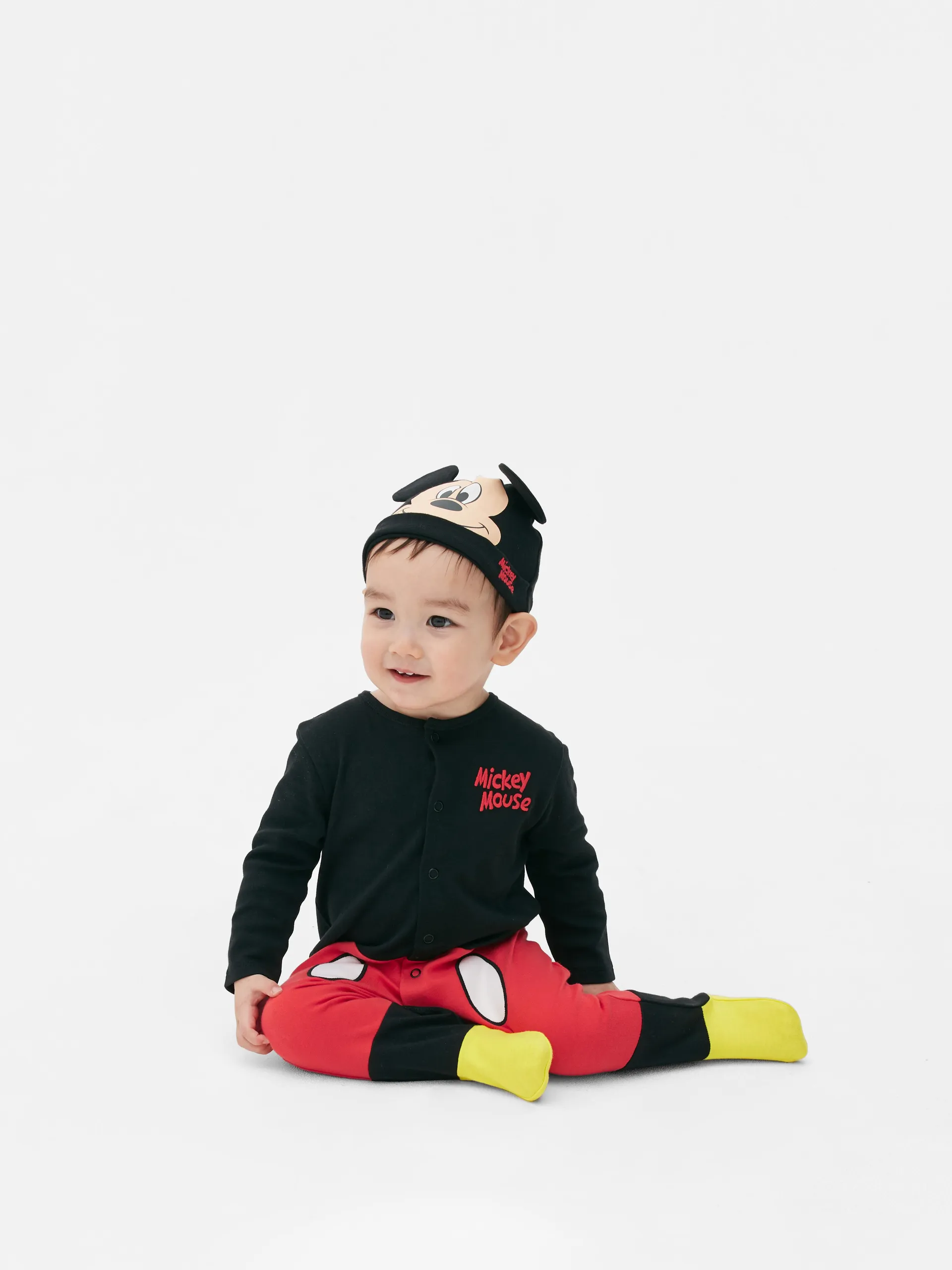 Disney's Mickey Mouse Sleepsuit And Hat Set