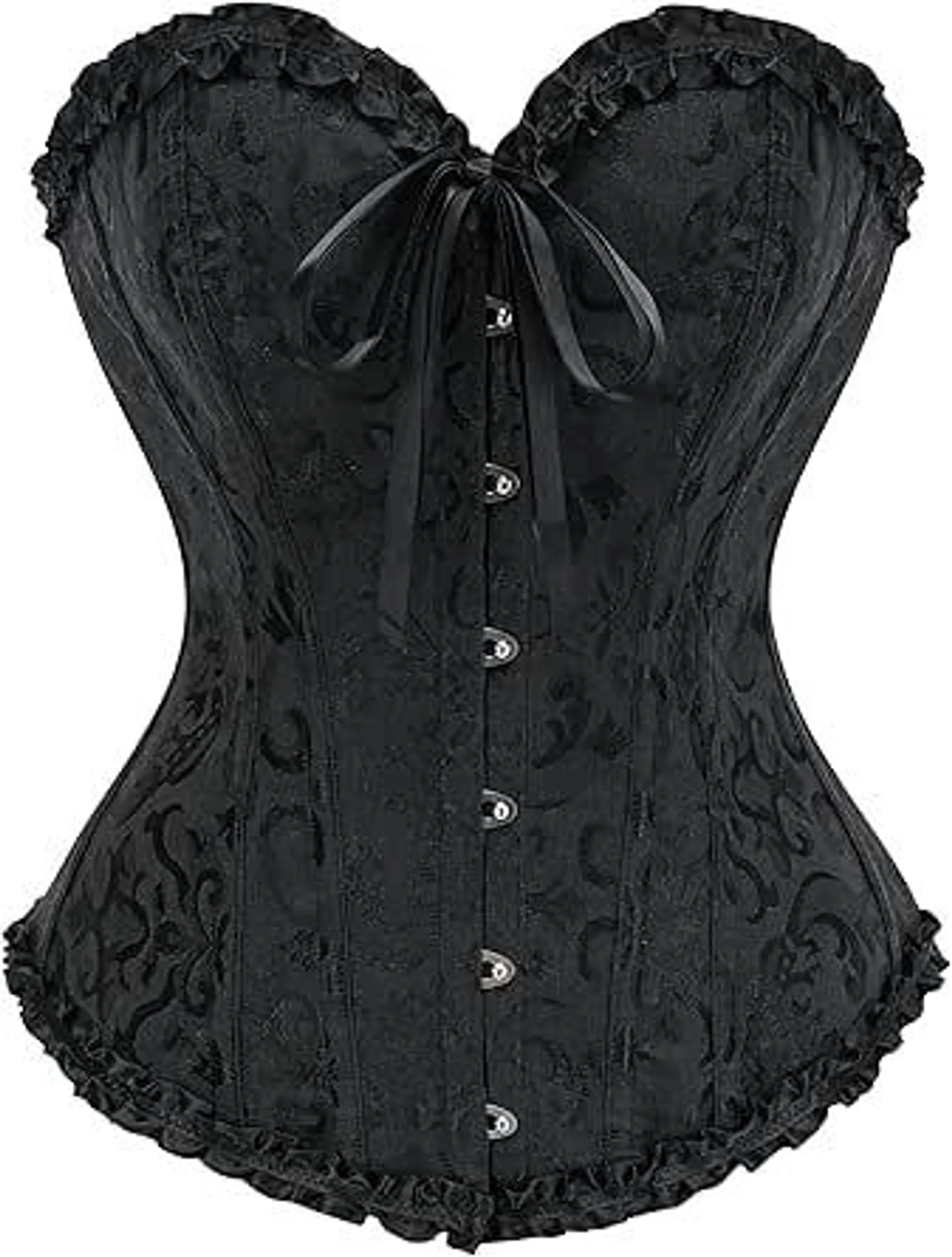 SZIVYSHI Damen Vollbrust Corsage Korsett Top Gothic Vintage Corsagen Bustier Corsette