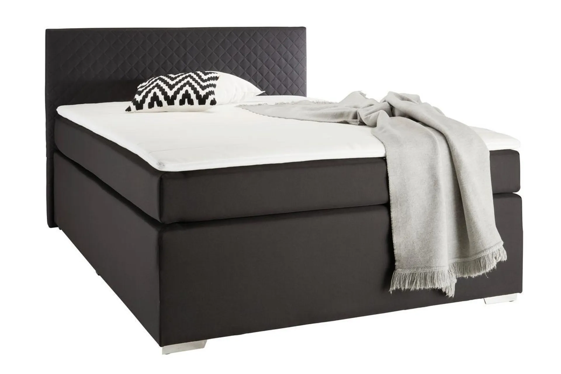 Boxspringbett Mali New in Schwarz ca. 140x200cm