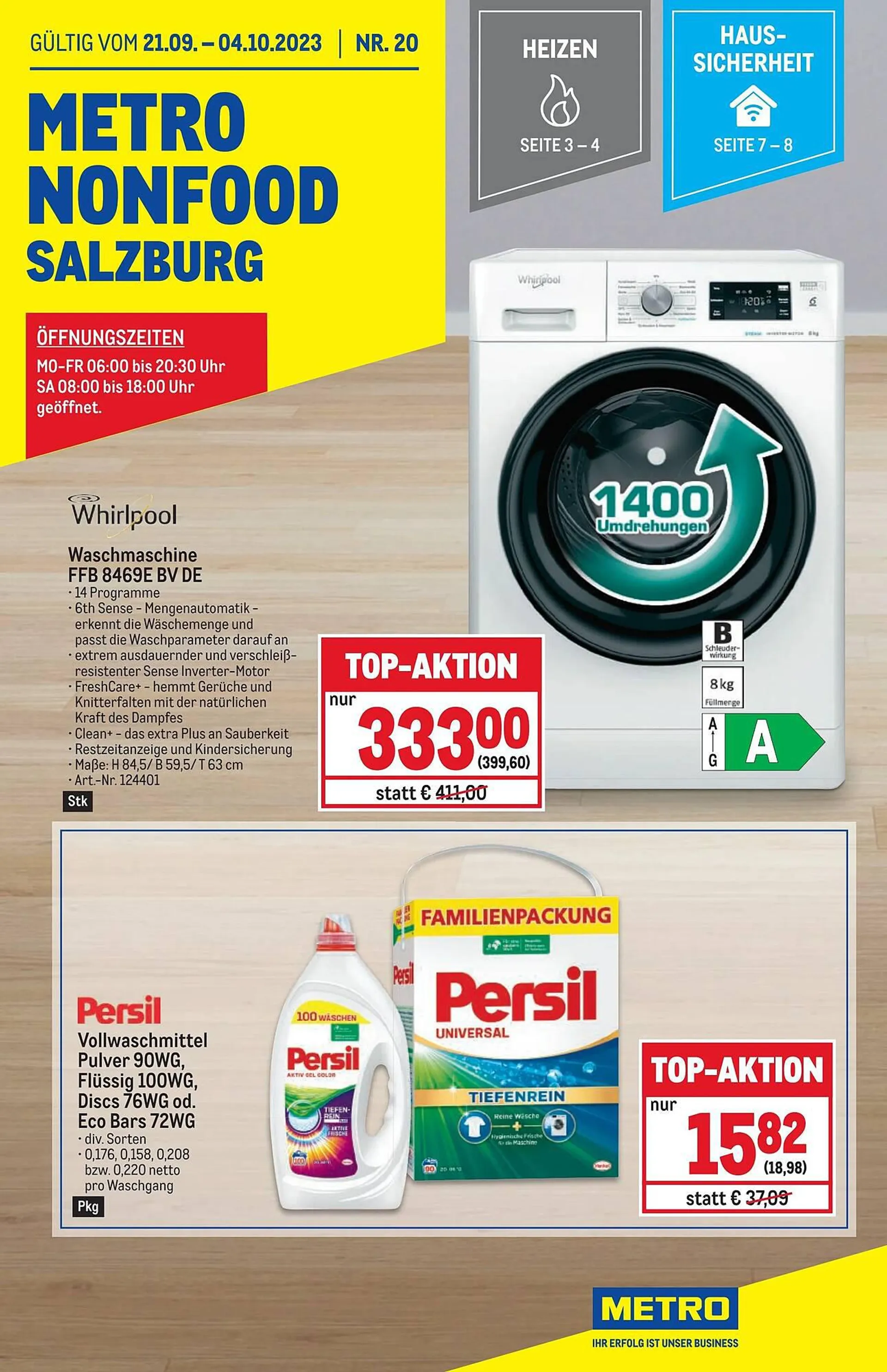 Metro Flugblatt von 20. September bis 4. Oktober 2023 - Flugblätt seite  1