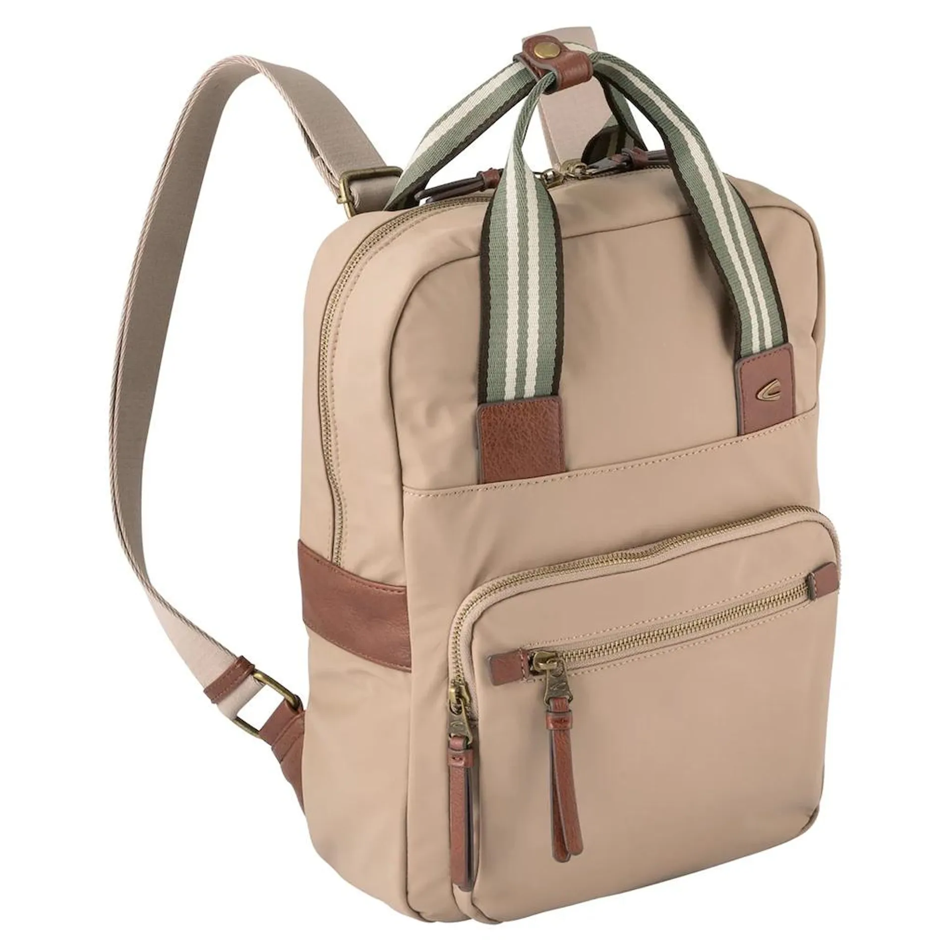 camel active Rucksack »Bari«, aus hochwertigem matten Nylon mit gestreiftem Gewebeband