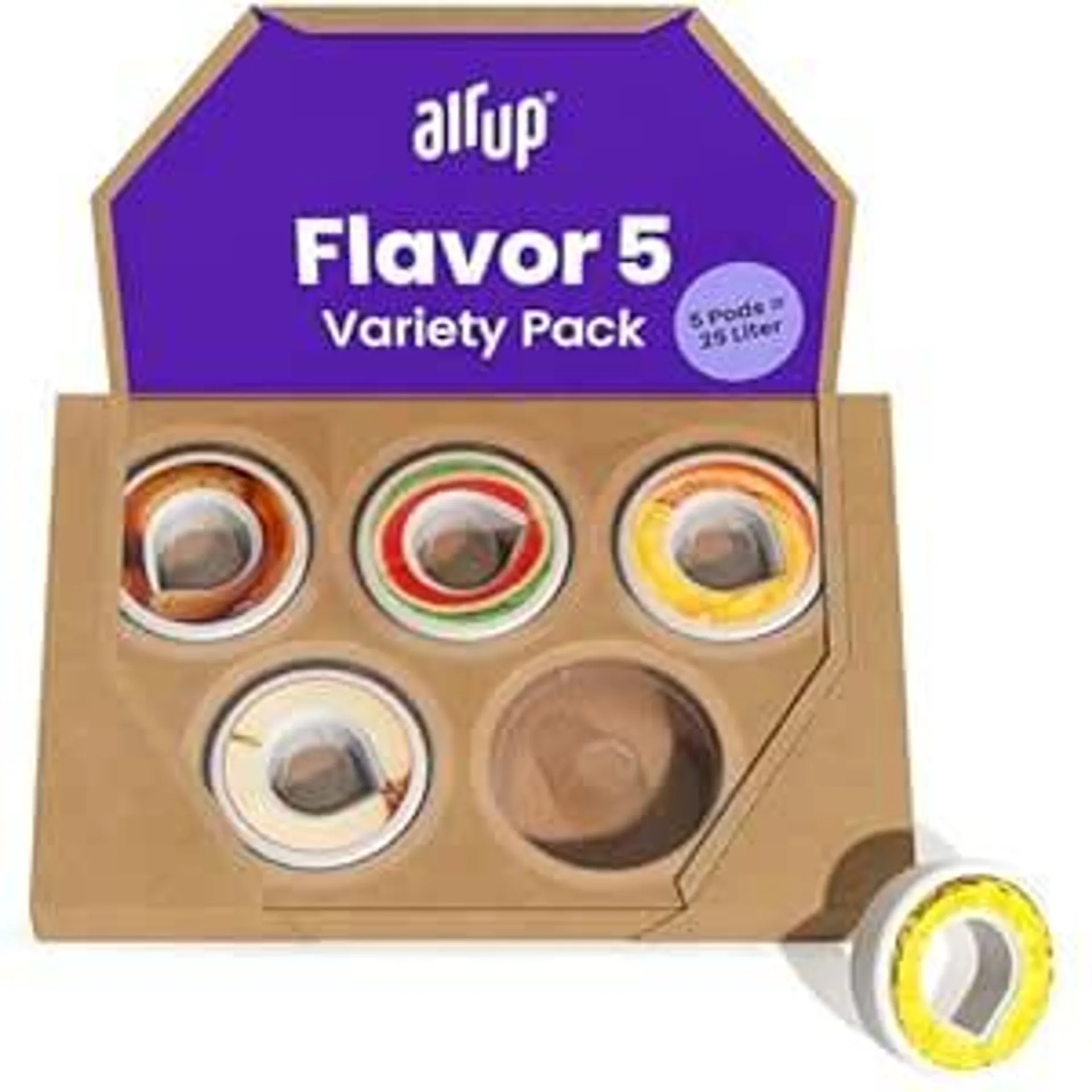 air up® Pods 5 Geschmacksrichtungen im Probier-Set Flavor 5 | Duft-Pods für 25 Liter Wasser mit zuckerfreiem Geschmack: Kola, Wassermelone, Orangeade, Apfel & Ananas I für original air up® Flaschen