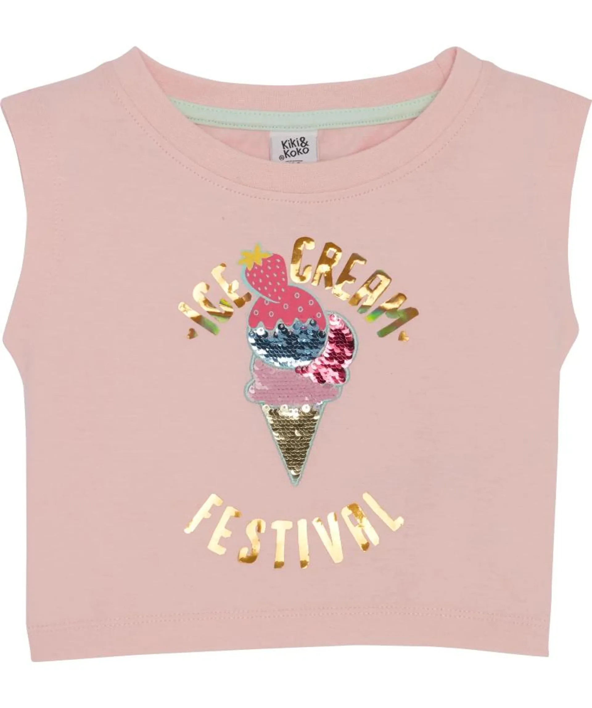 Cropped T-Shirt Kiki & Koko, Wendepailletten