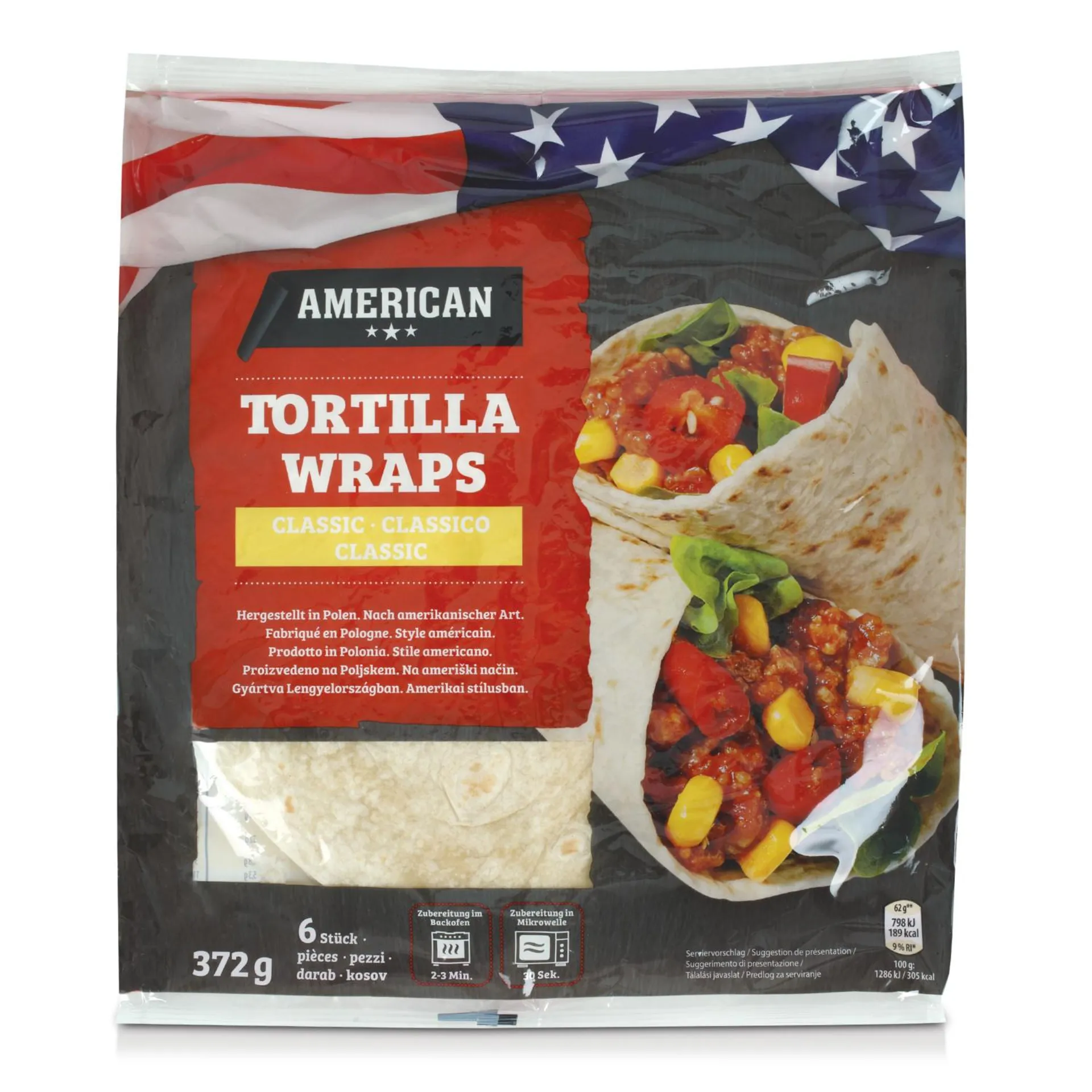 AMERICAN Tortilla Wraps, Natur