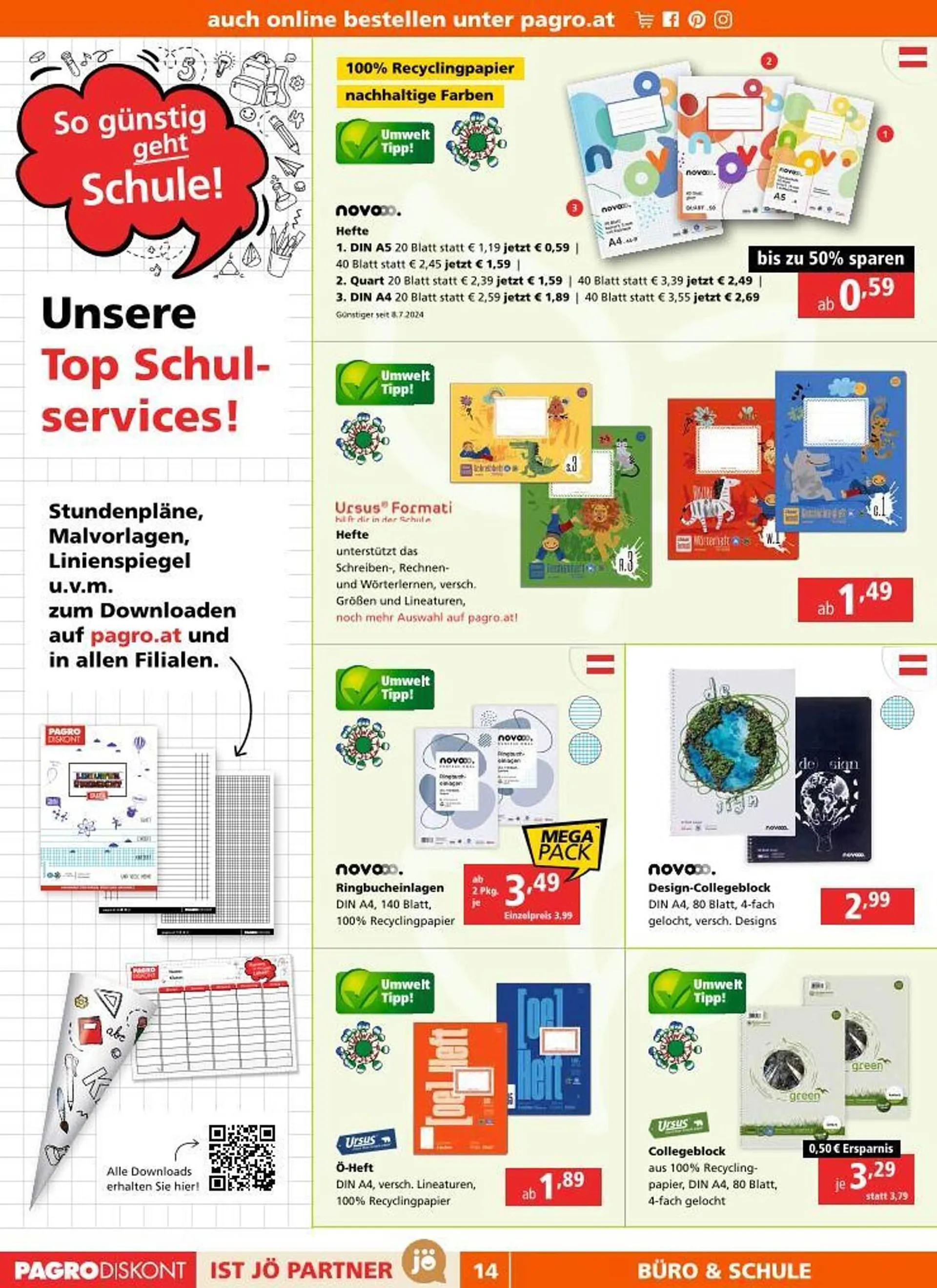 Pagro Diskont Flugblatt von 29. August bis 18. September 2024 - Flugblätt seite  14