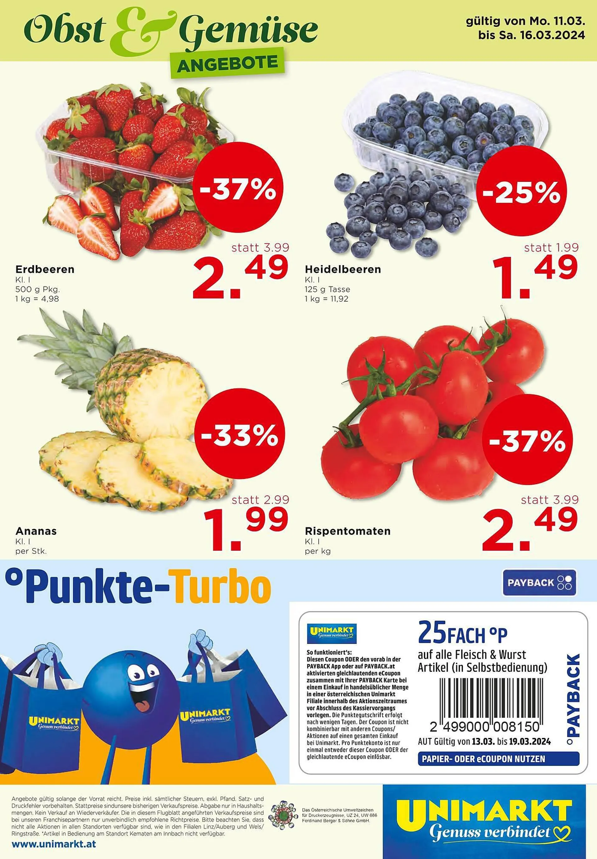 Unimarkt Flugblatt von 13. März bis 19. März 2024 - Flugblätt seite  16