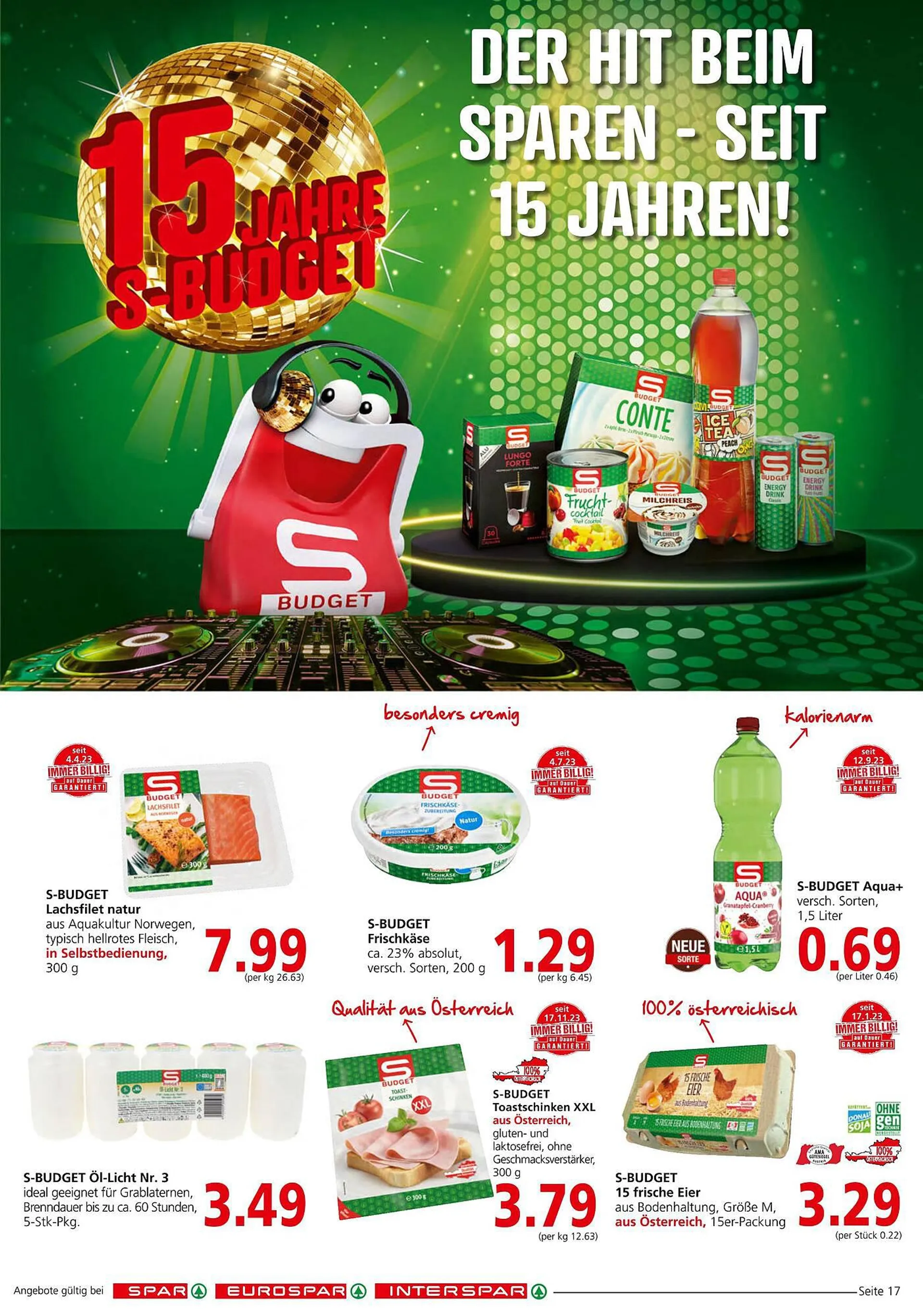Spar Flugblatt von 28. September bis 11. Oktober 2023 - Flugblätt seite  17