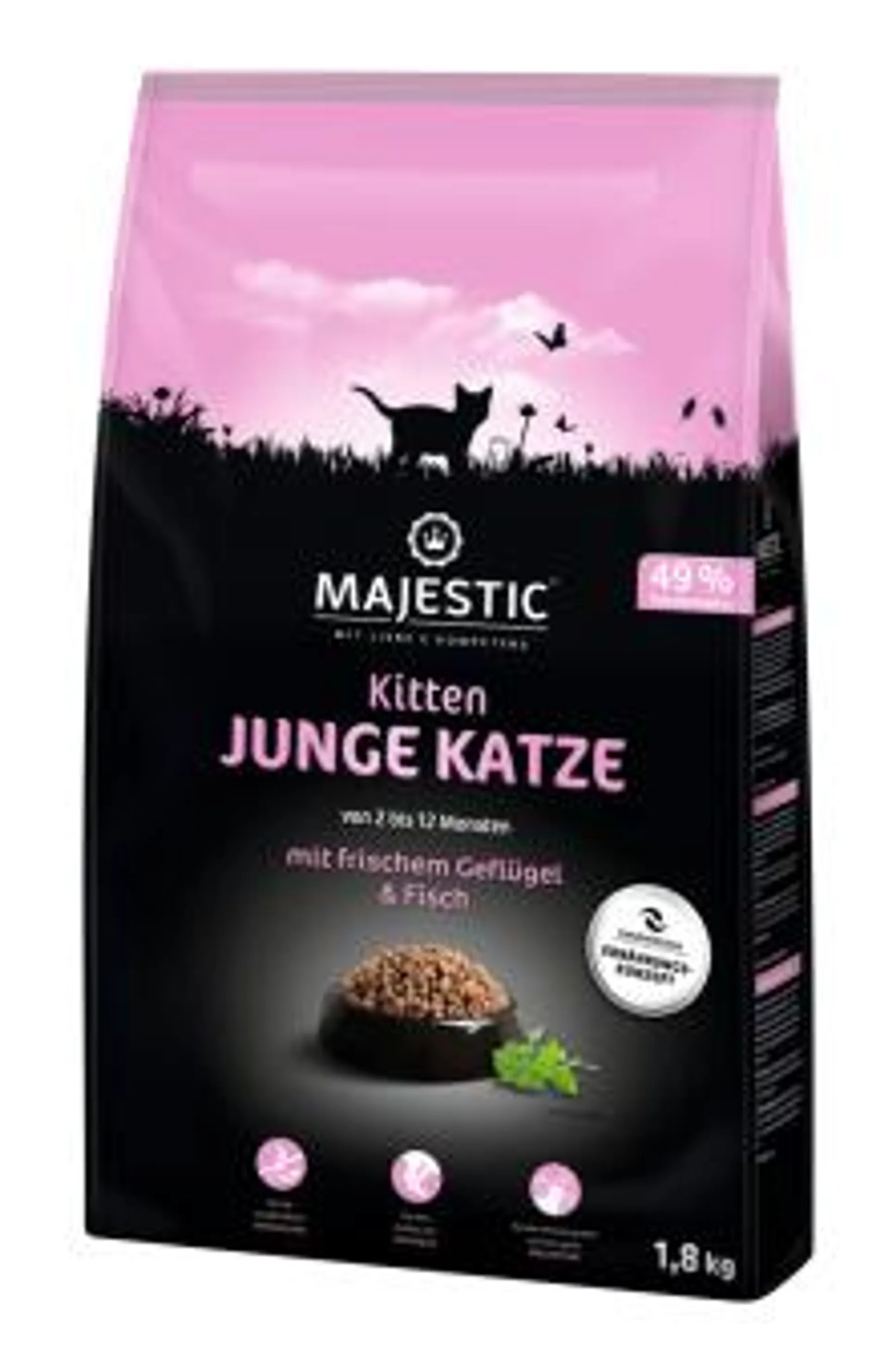 MAJESTIC Kitten 1,8kg mit frischem Geflügel und Fisch