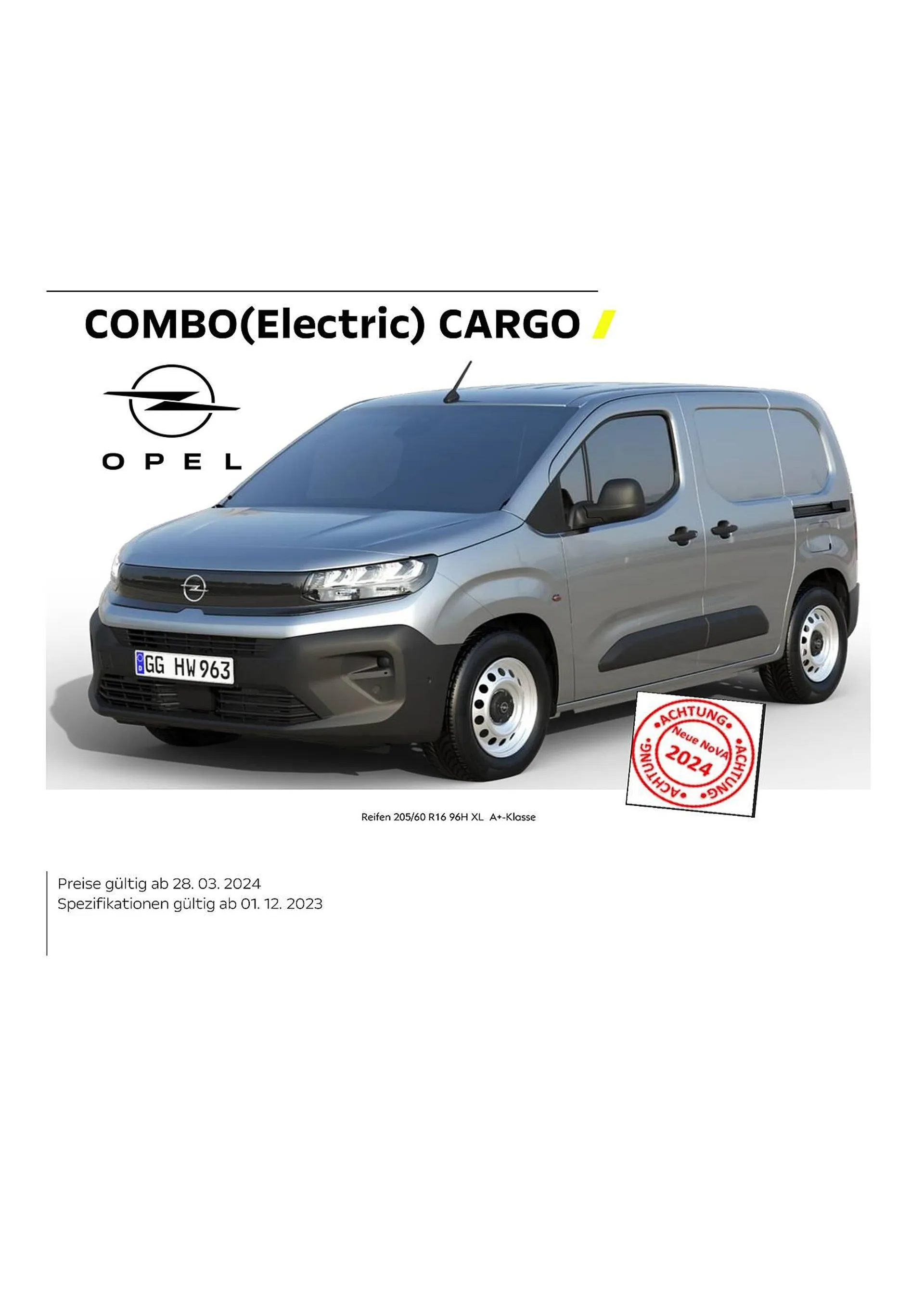 Opel Combo Cargo Flugblatt - 1