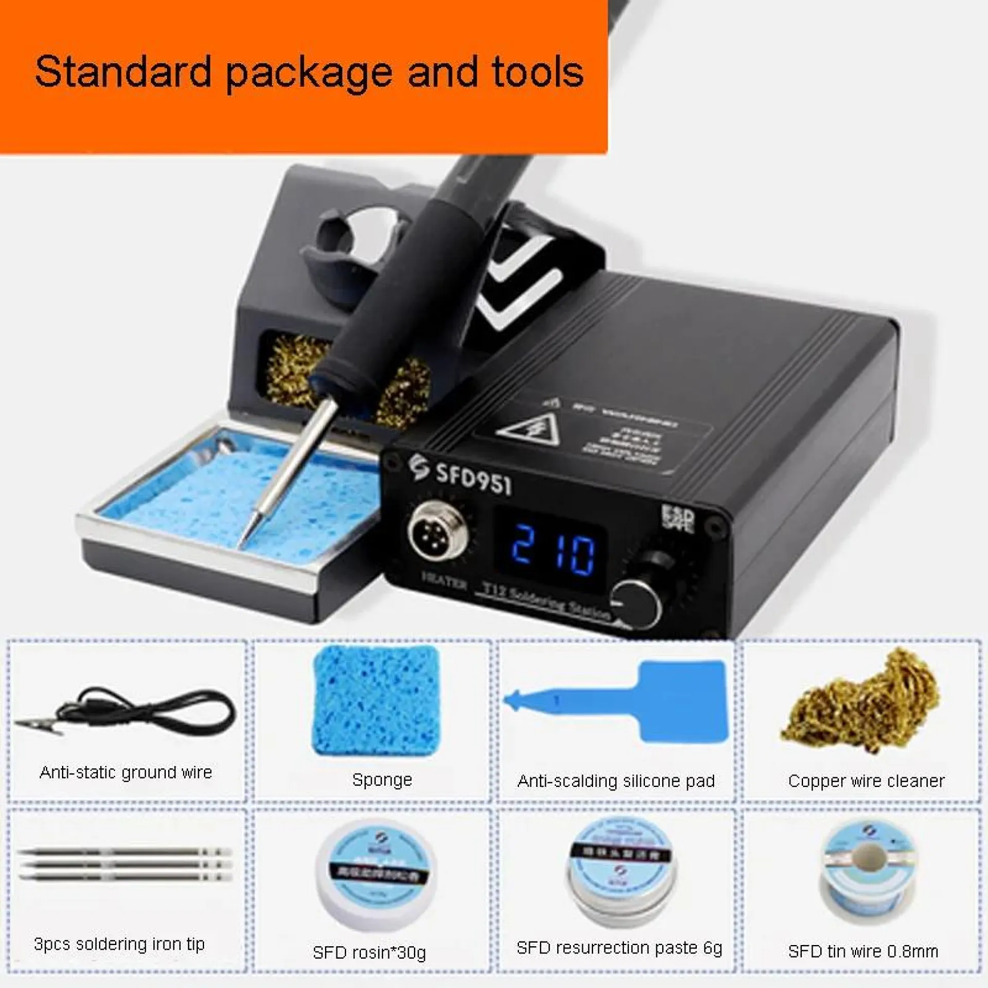 SFD-951 Soldering Station High Power Constant Temperature Soldering Tool Rapid Heating Single-way Welding Station