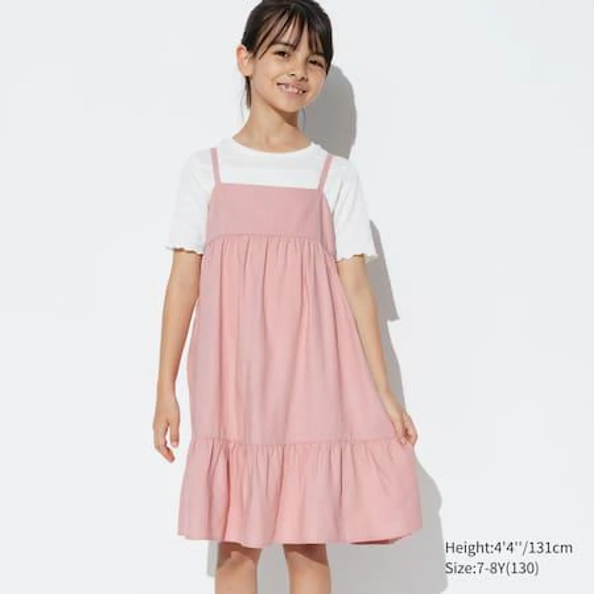 Girls Linen Blend Camisole Dress