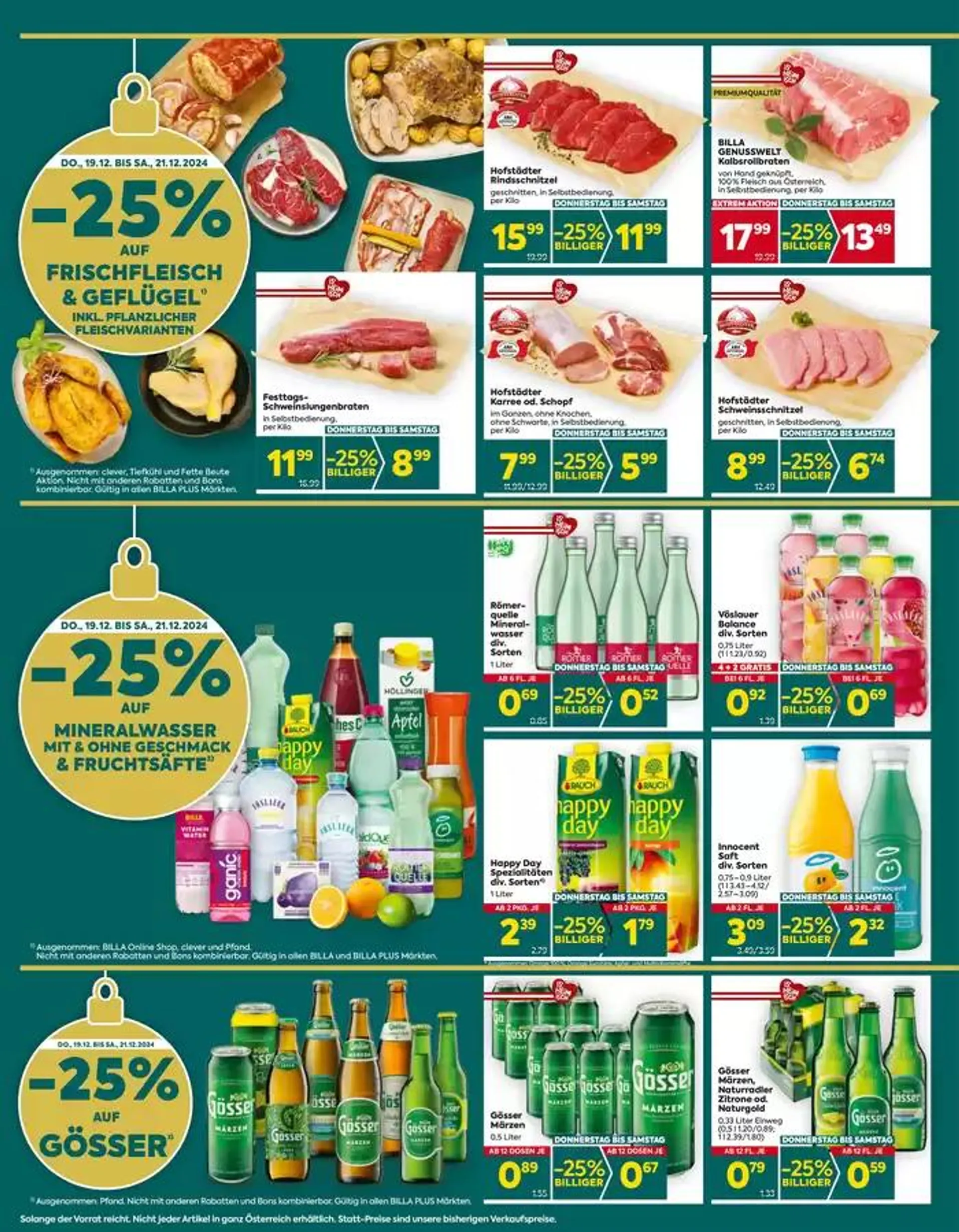 BILLA PLUS Flugblatt von 19. Dezember bis 2. Jänner 2025 - Flugblätt seite  2