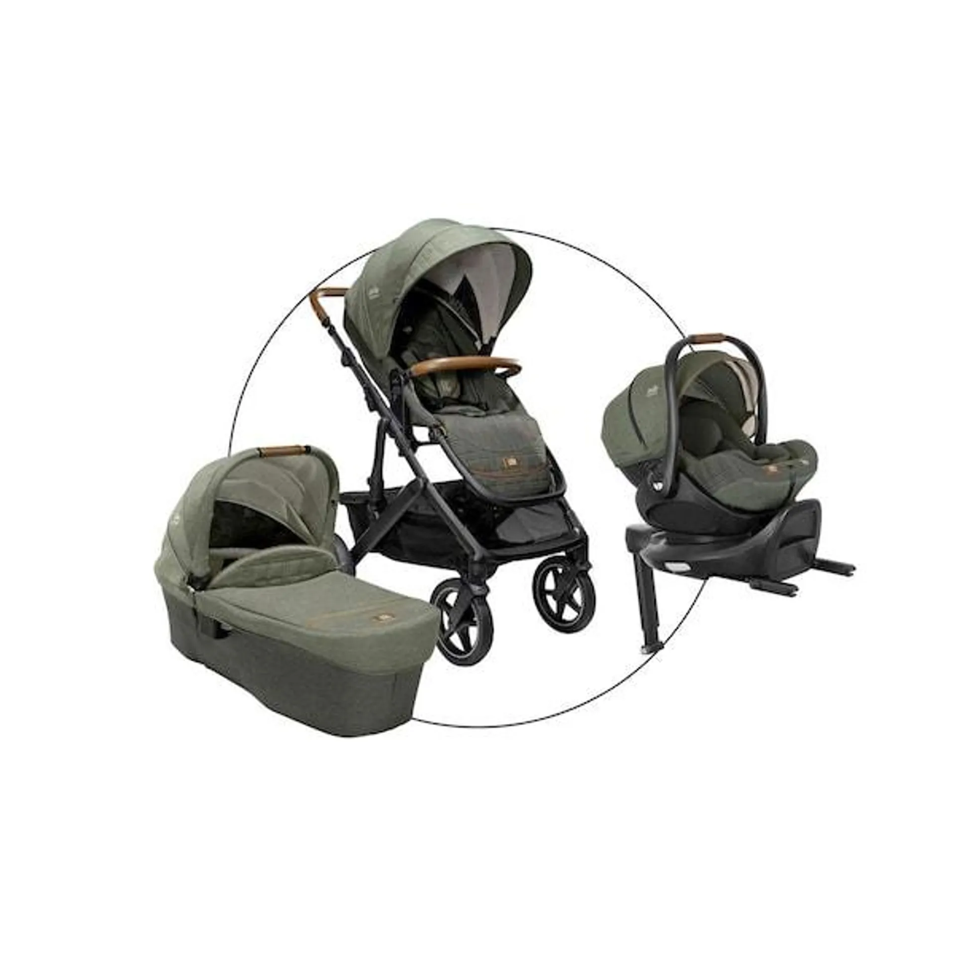 Kombikinderwagen Vinca Travel-Set inkl. Babyschale i-Level Recline und Isofix-Basis Base Encore