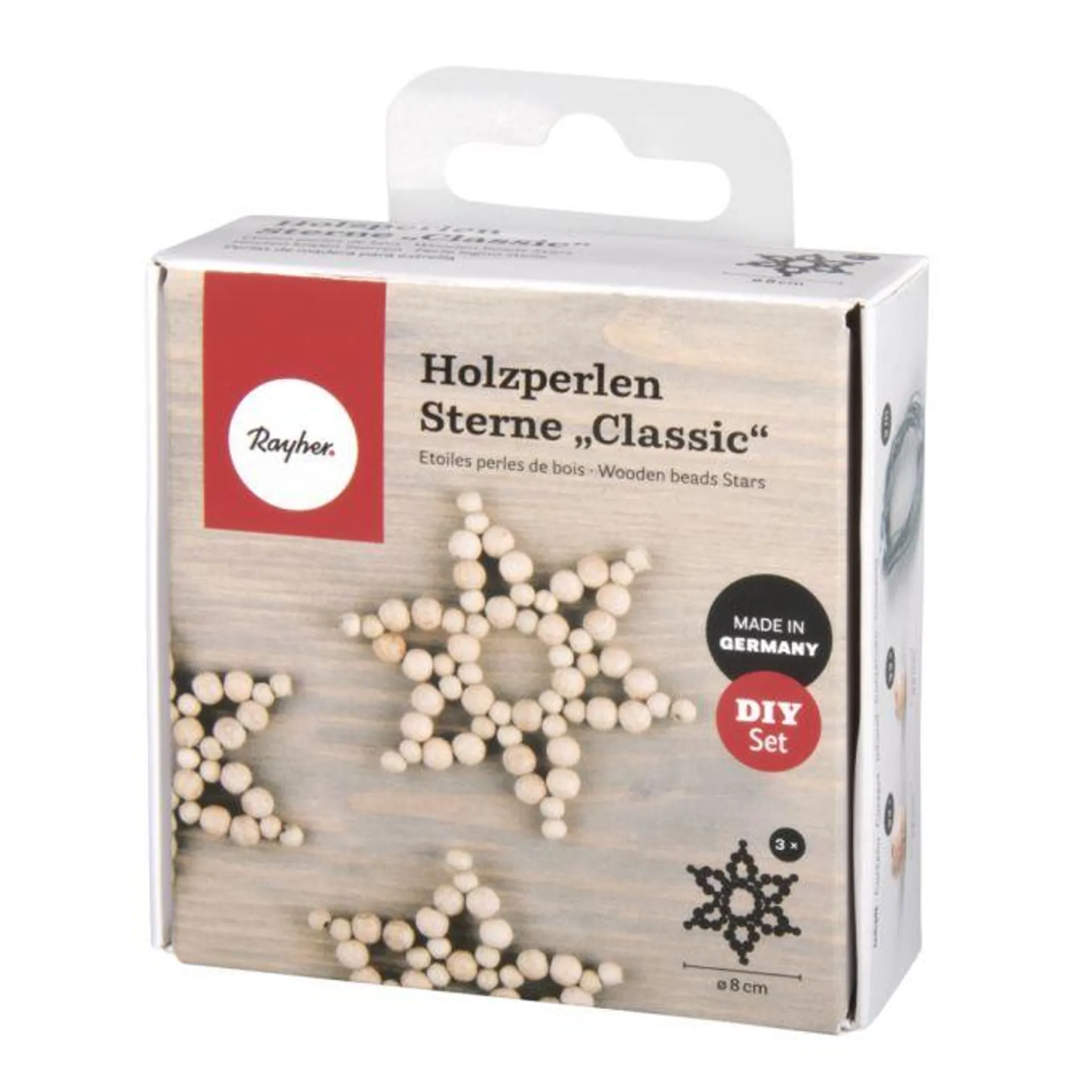 BP: Holzperlen Sterne Classic , 8cm ø