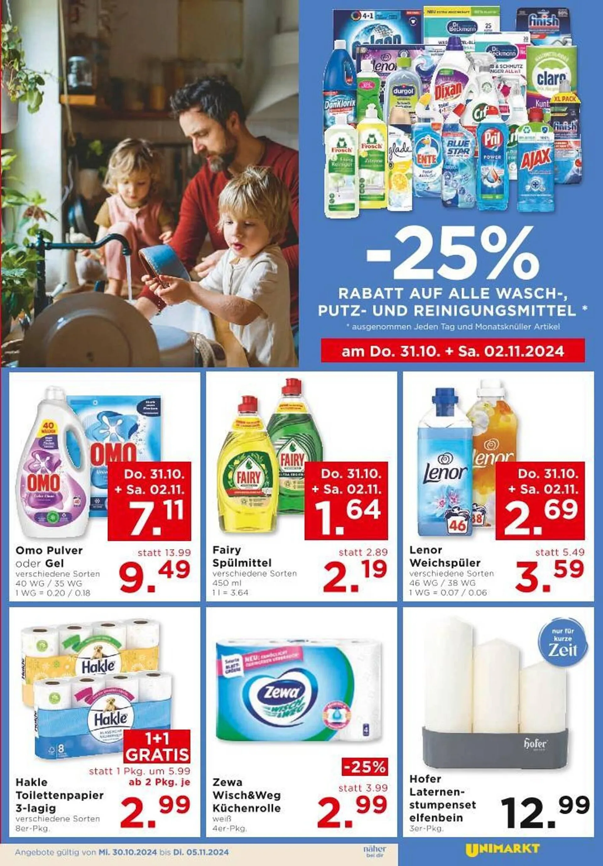 Unimarkt Flugblatt von 30. Oktober bis 5. November 2024 - Flugblätt seite  11