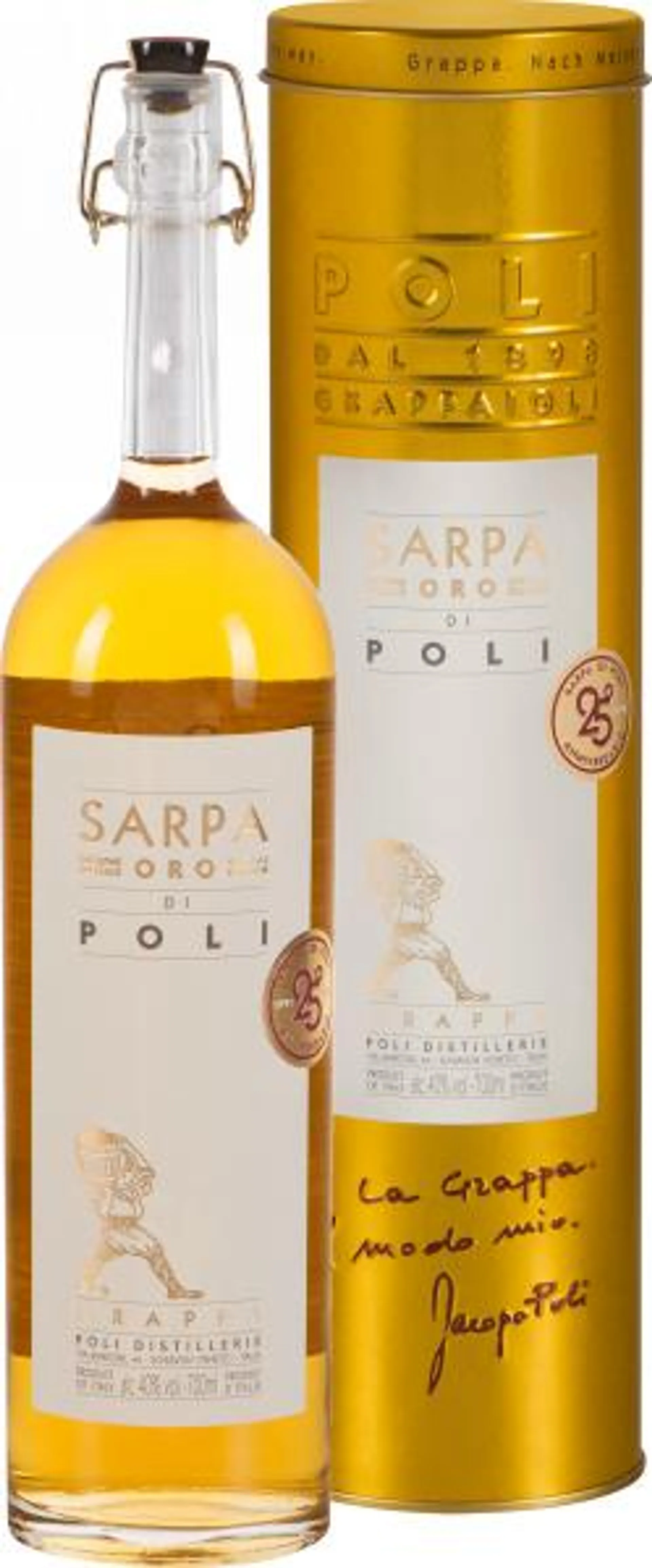 Grappa Sarpa Oro Barrique 0,7 Liter in Tube